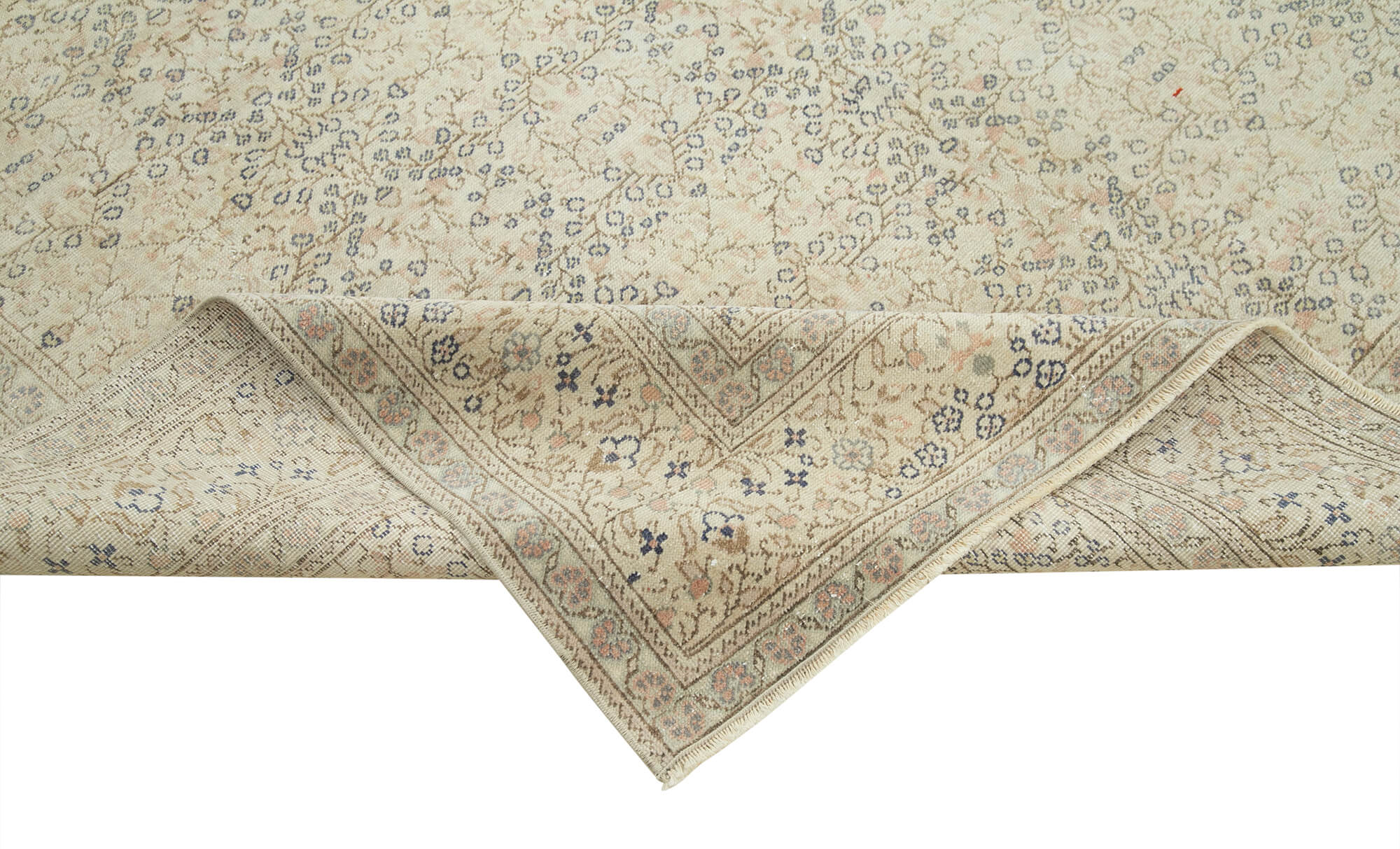 7 x 9 Beige Vintage Rug - 4996