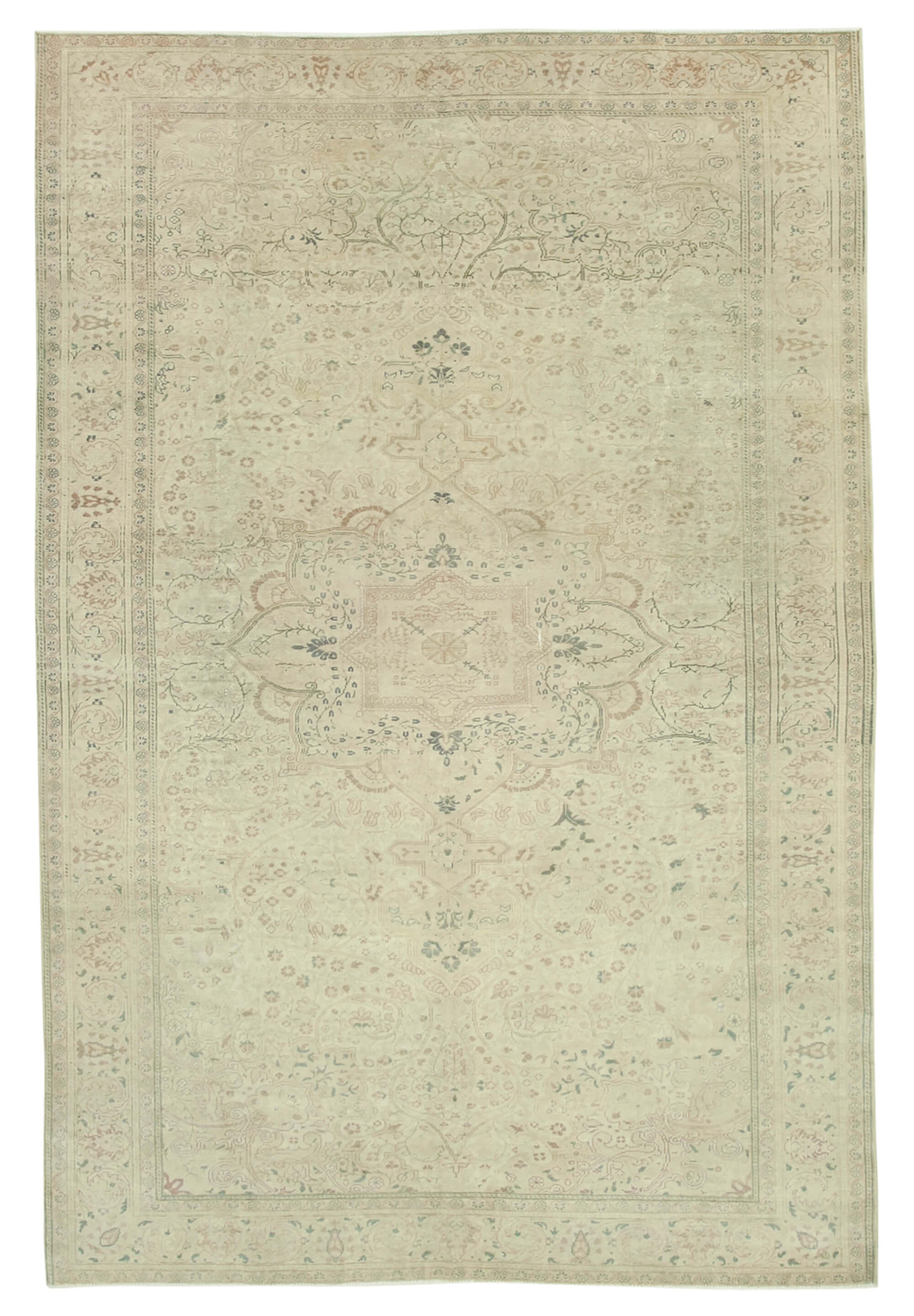 6 x 10 Beige Vintage Rug - 4998