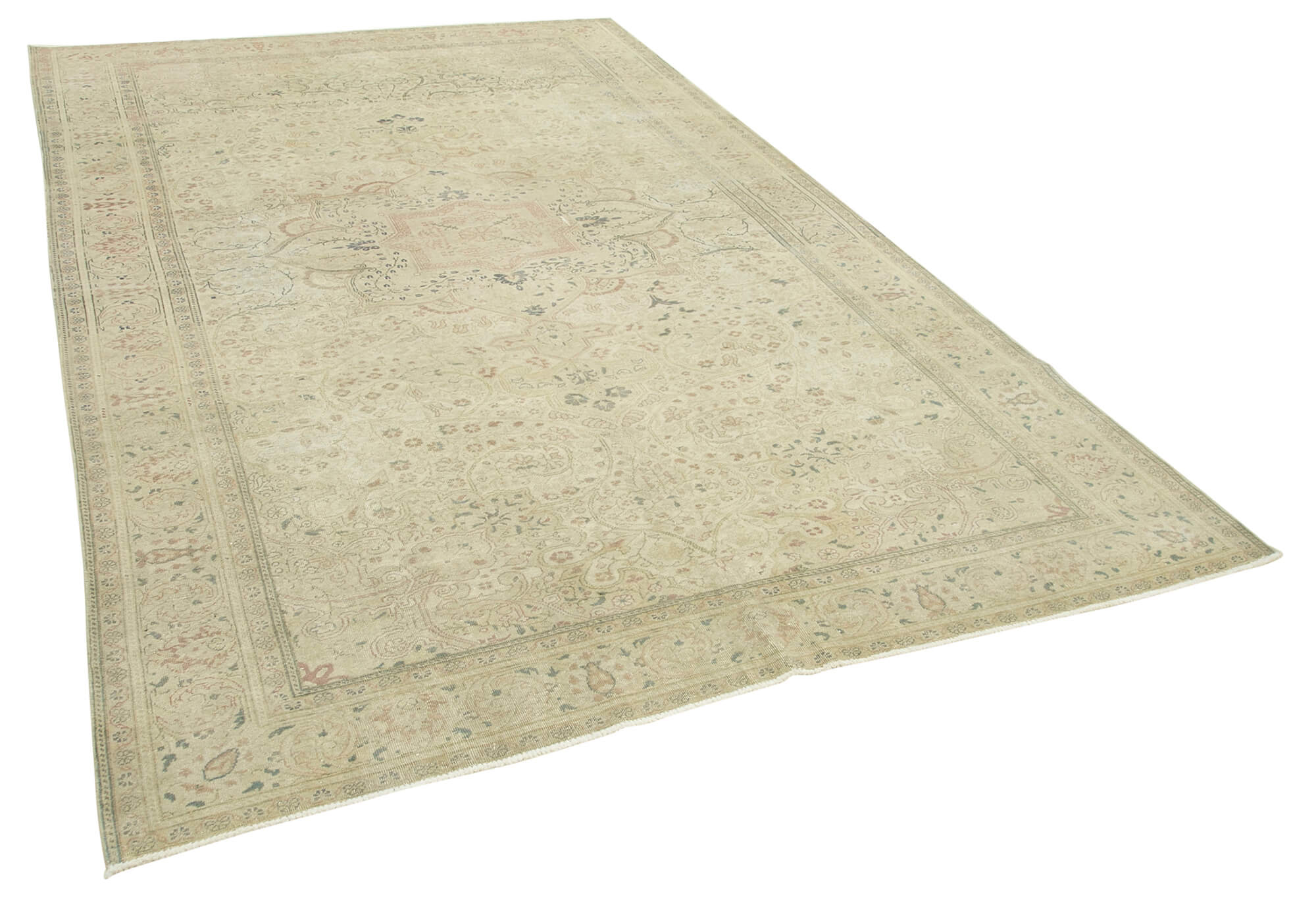 6 x 10 Beige Vintage Rug - 4998