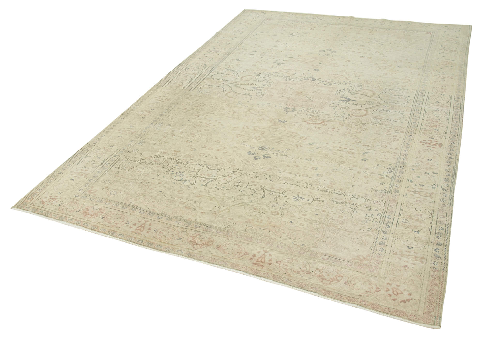 6 x 10 Beige Vintage Rug - 4998