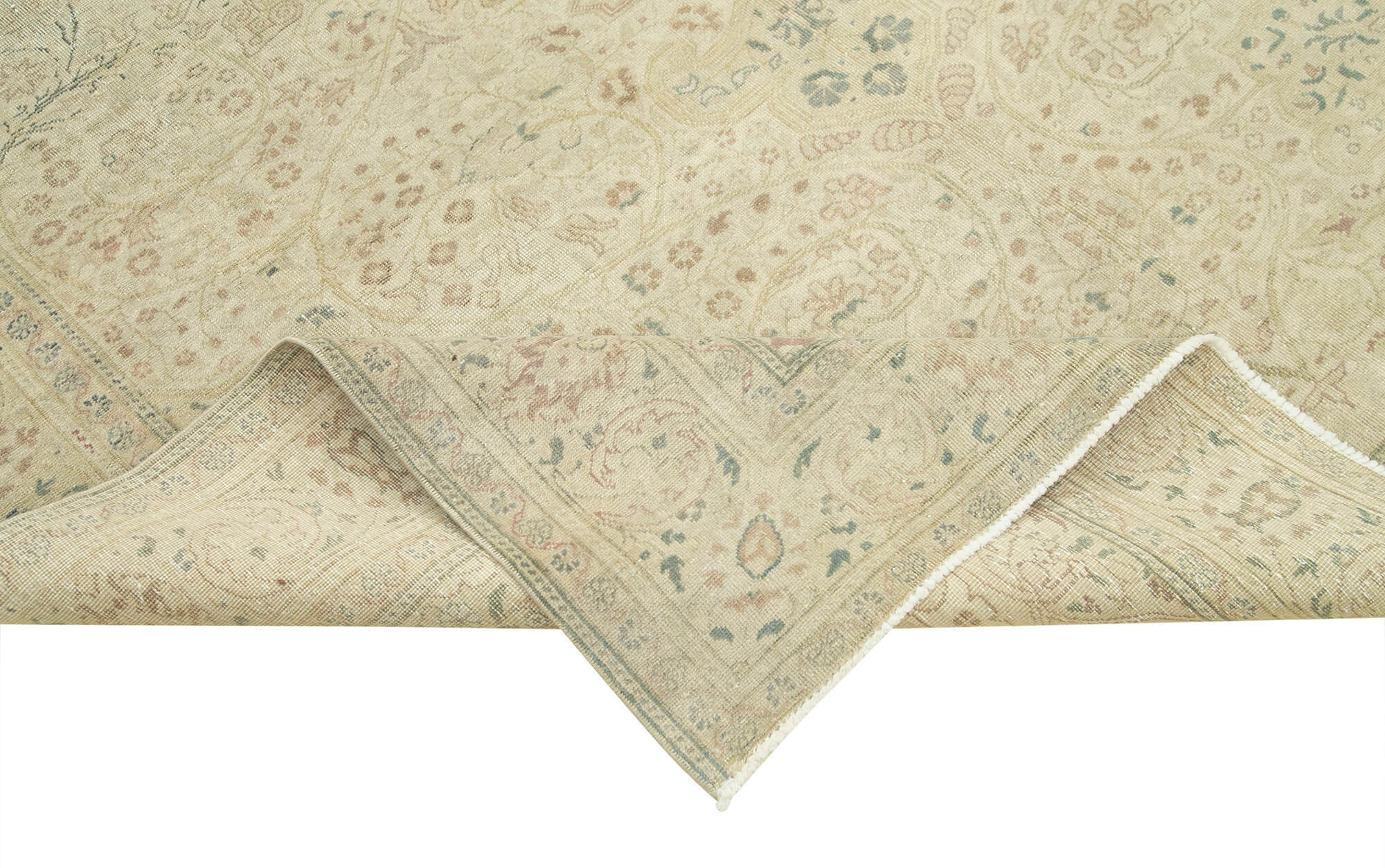 6 x 10 Beige Vintage Rug - 4998