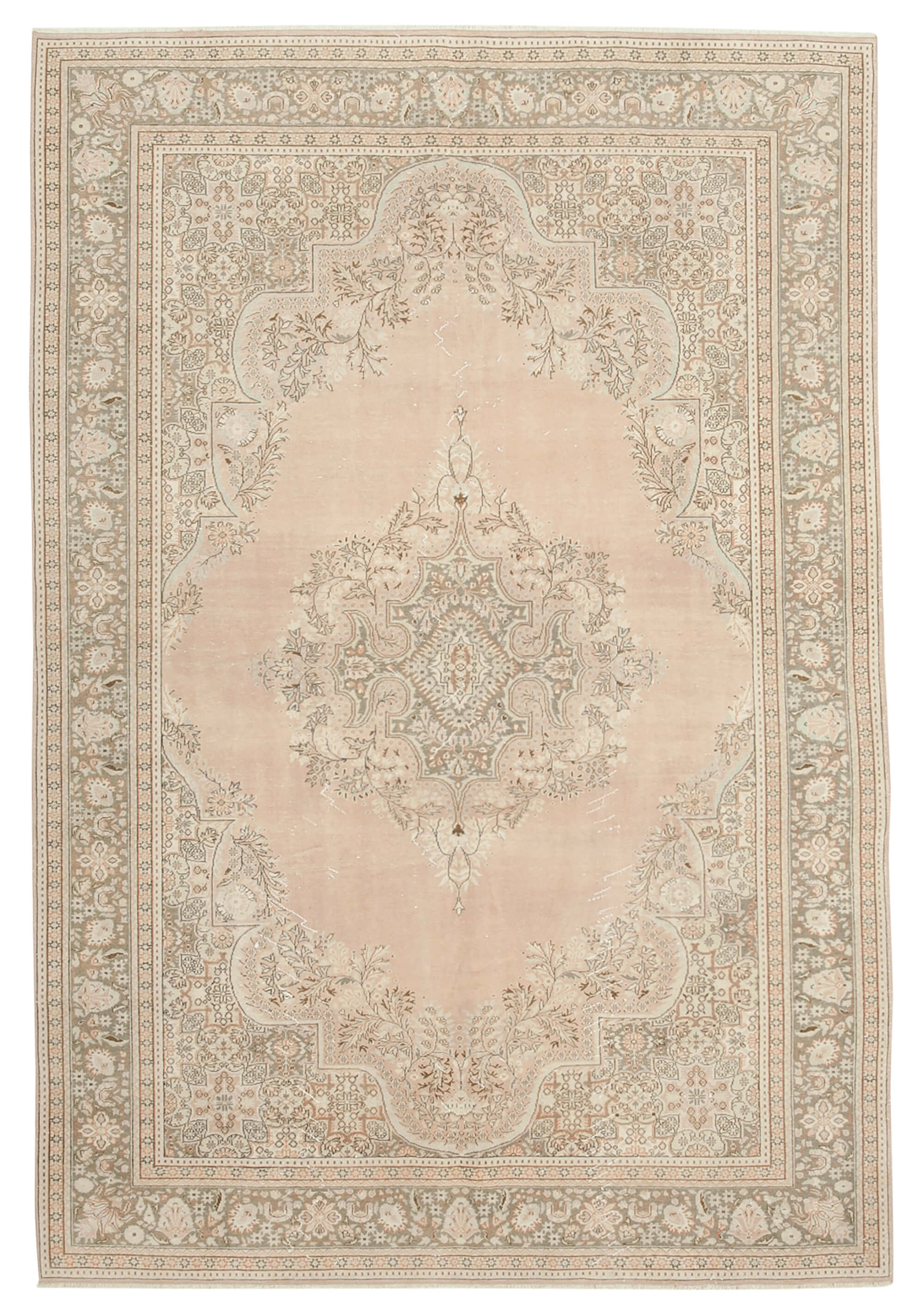 7 x 10 Beige Vintage Rug - 5002