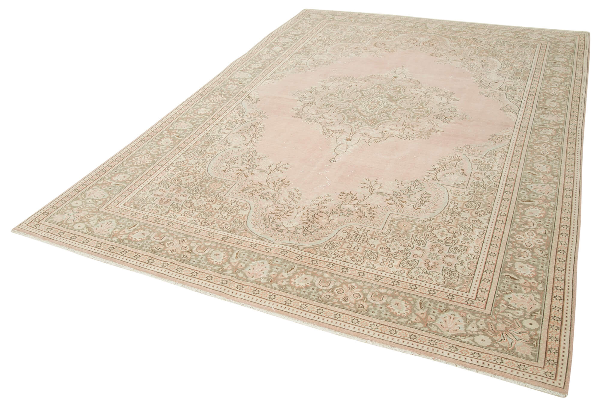 7 x 10 Beige Vintage Rug - 5002