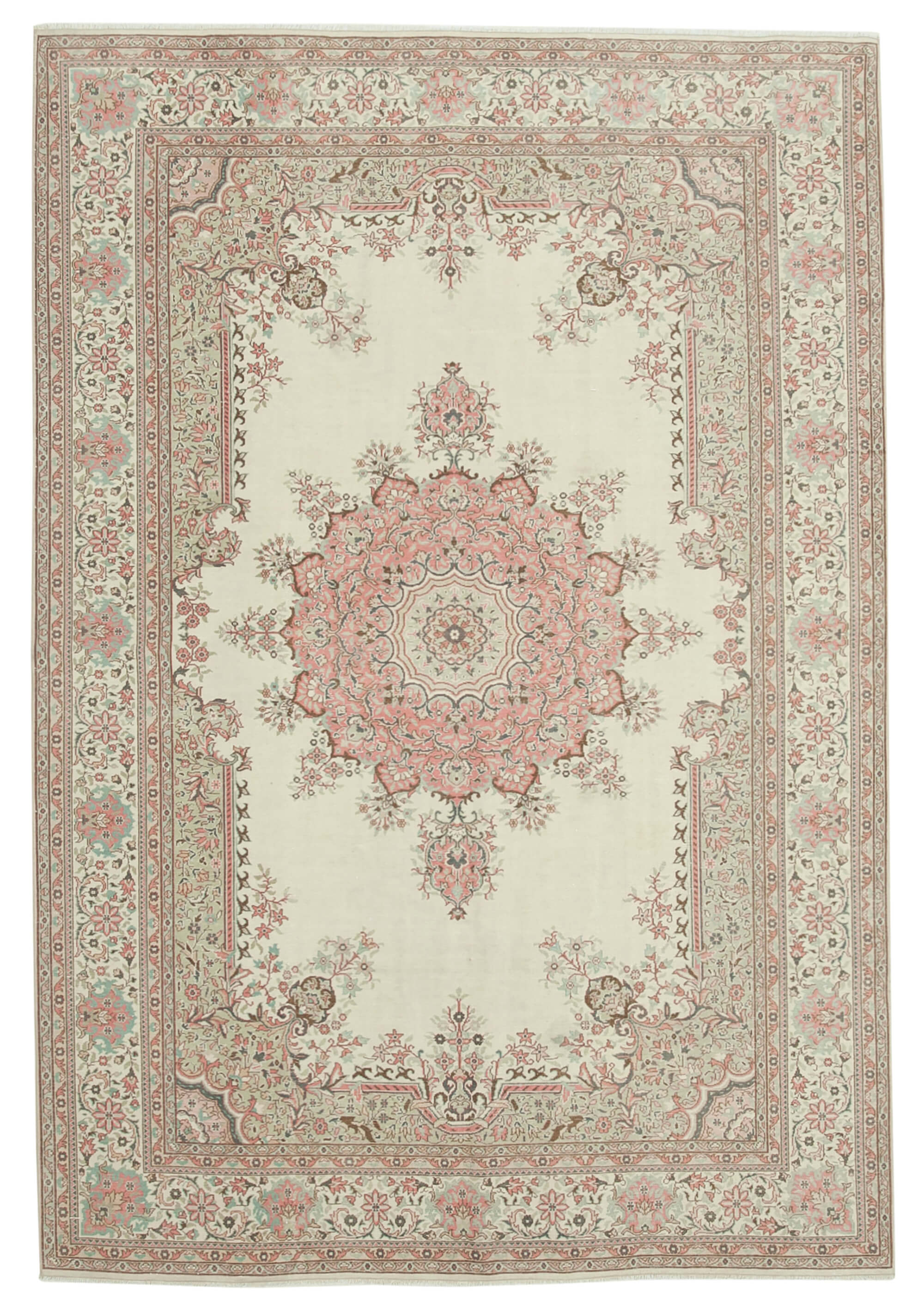 7 x 10 Beige Vintage Rug - 5005