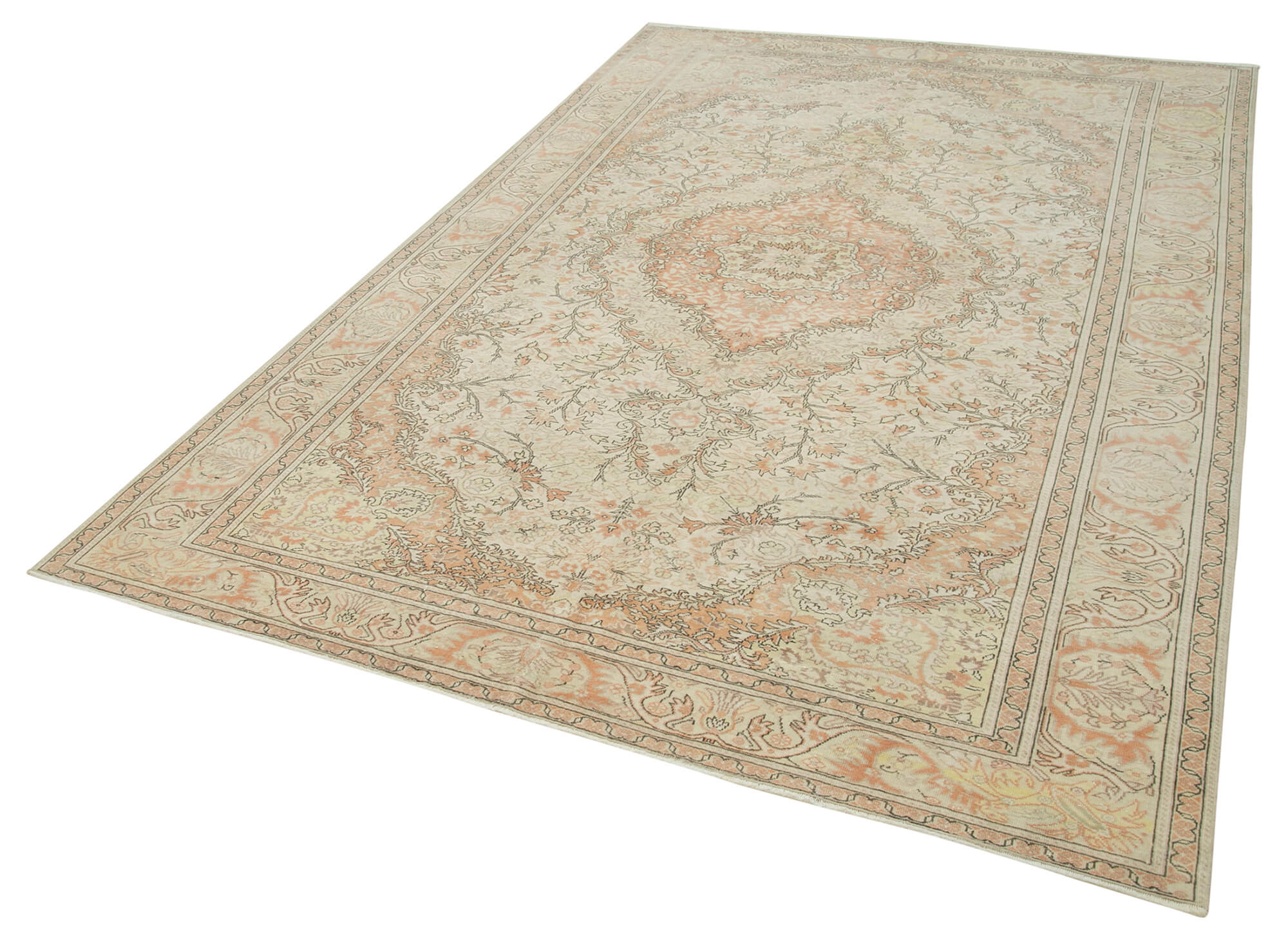 6 x 10 Beige Vintage Rug - 5006