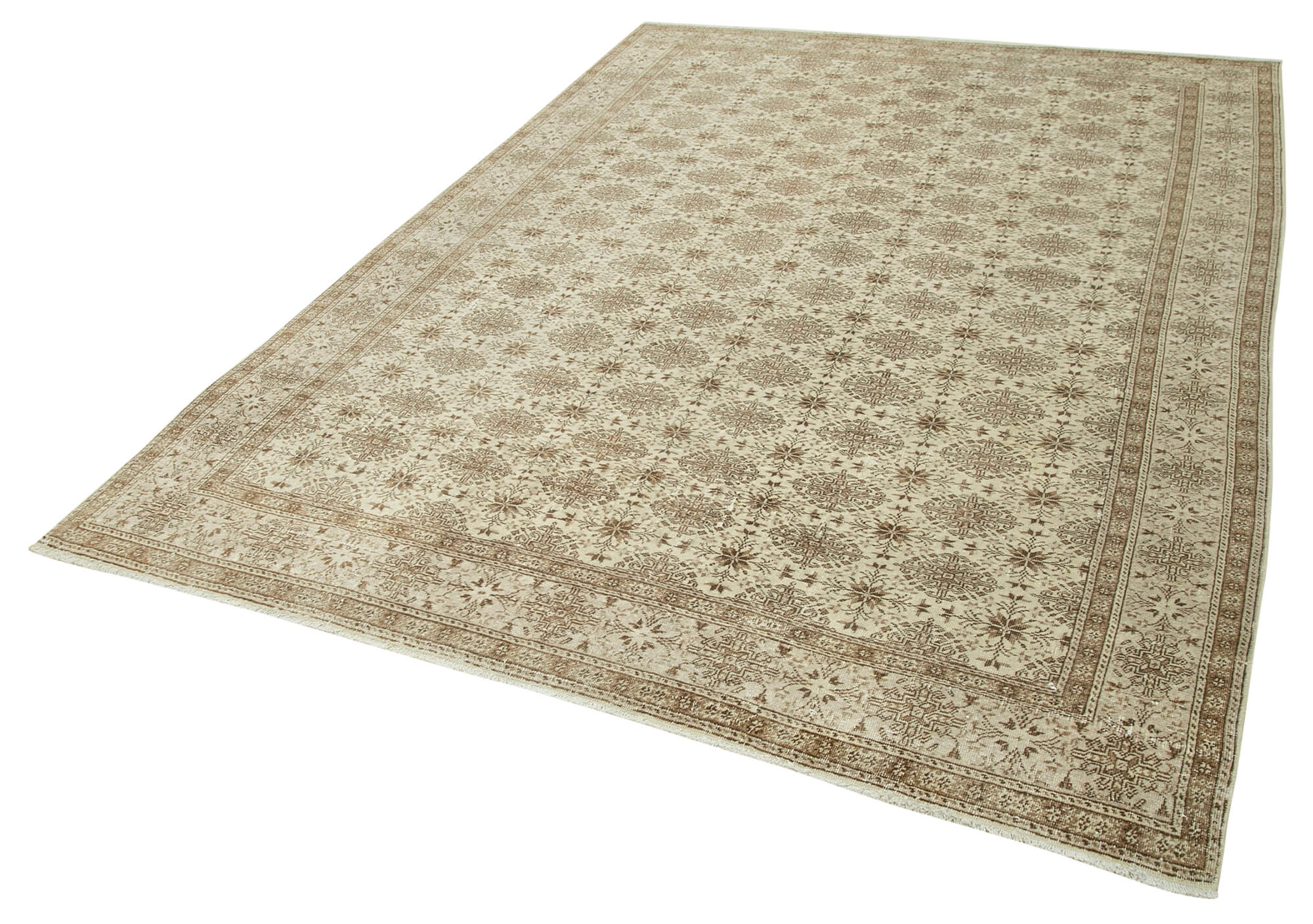 6 x 10 Beige Vintage Rug - 5011