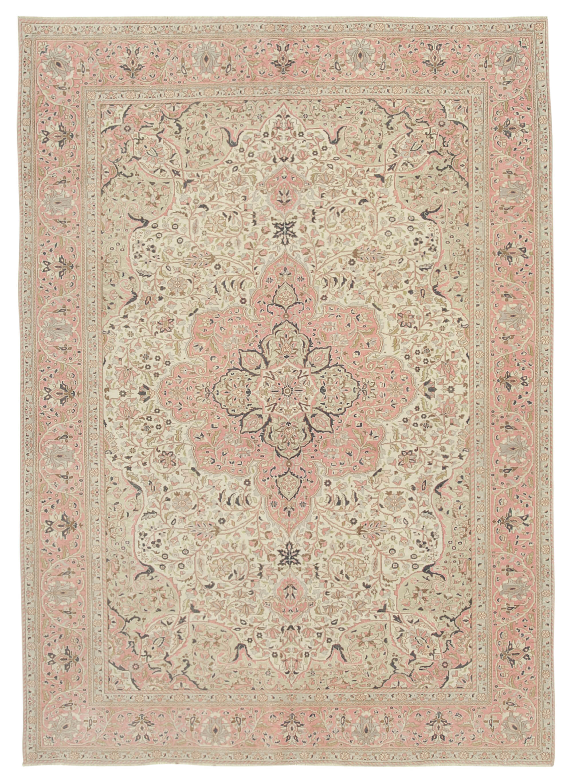 7 x 9 Beige Vintage Rug - 5017