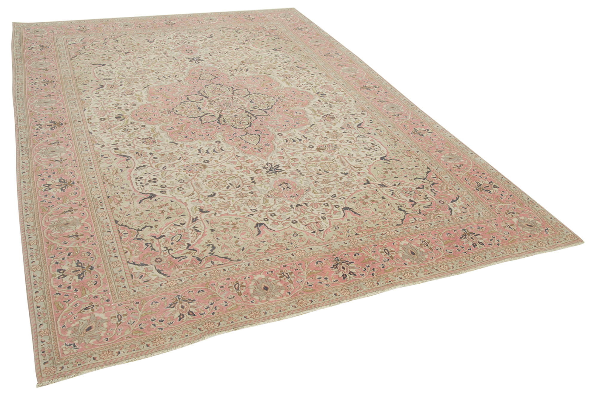 7 x 9 Beige Vintage Rug - 5017