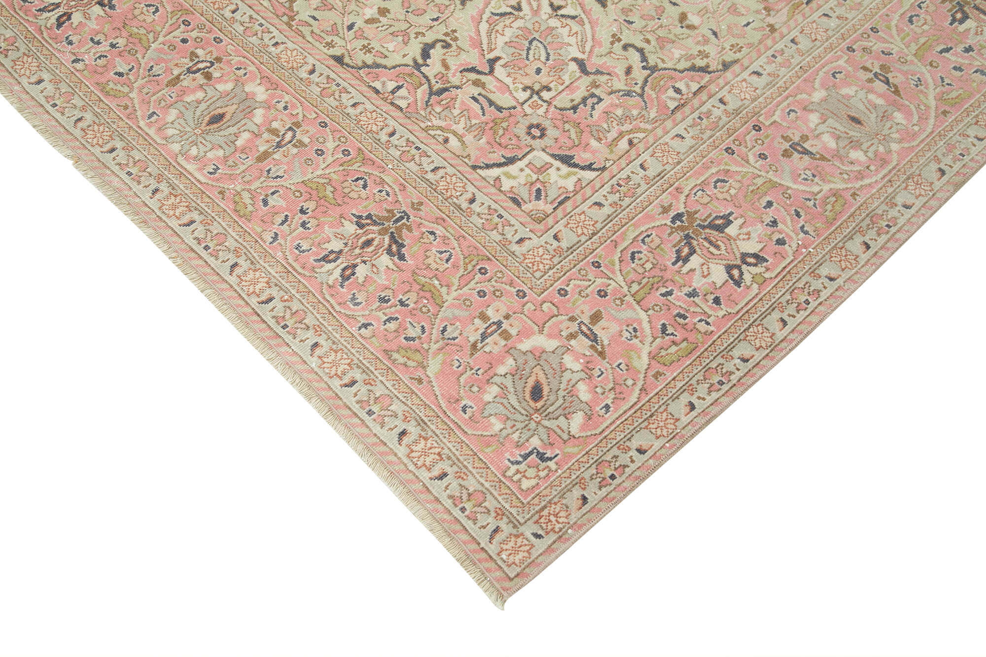 7 x 9 Beige Vintage Rug - 5017