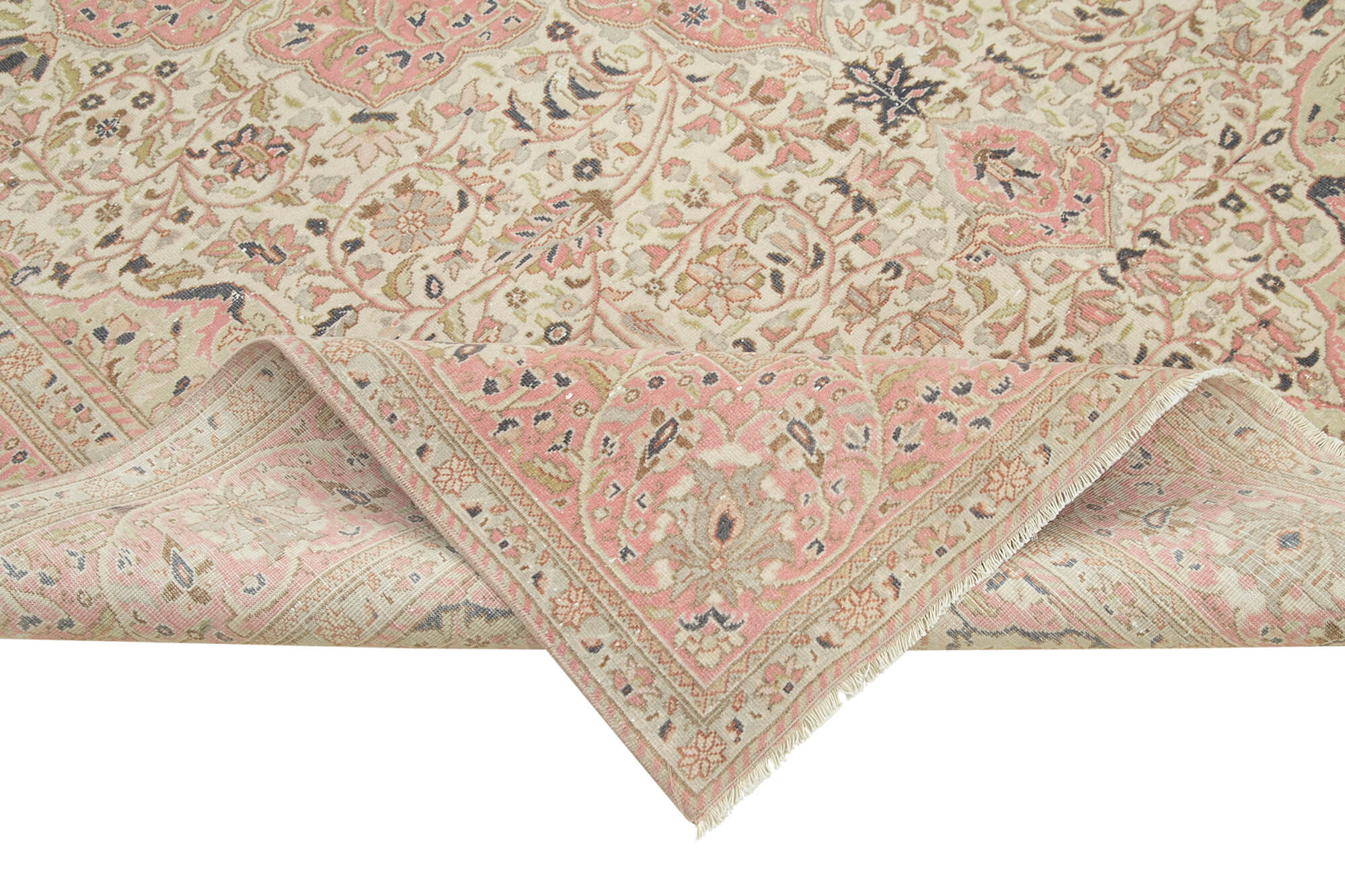 7 x 9 Beige Vintage Rug - 5017