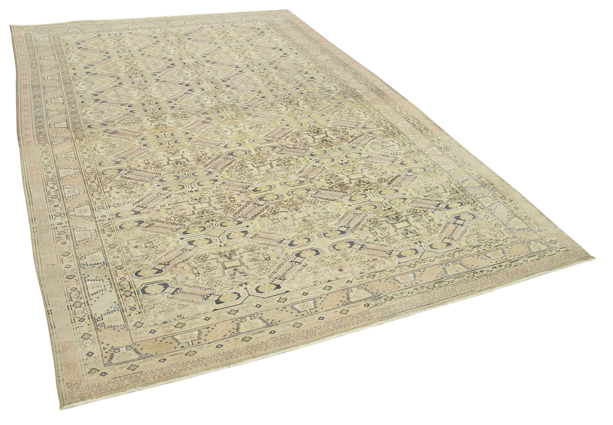 7 x 10 Beige Vintage Rug - 5019