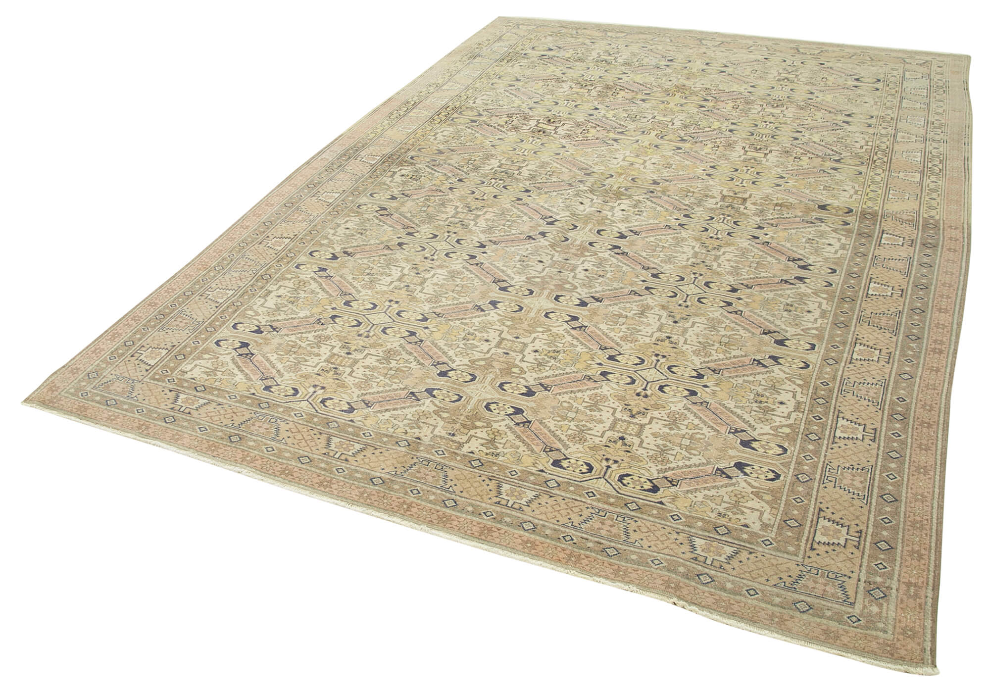 7 x 10 Beige Vintage Rug - 5019