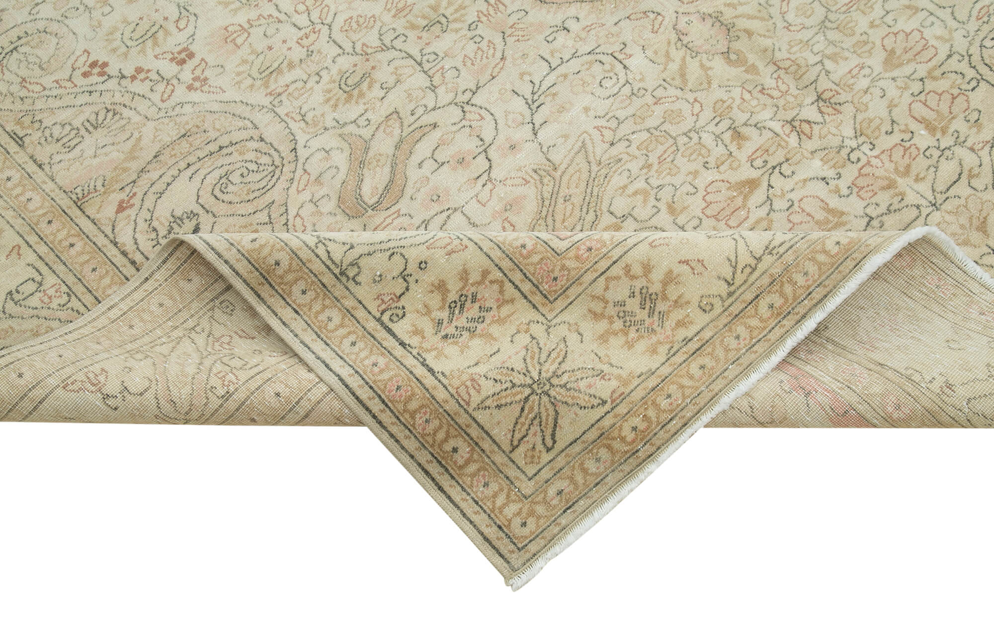 7 x 11 Beige Vintage Rug - 5020