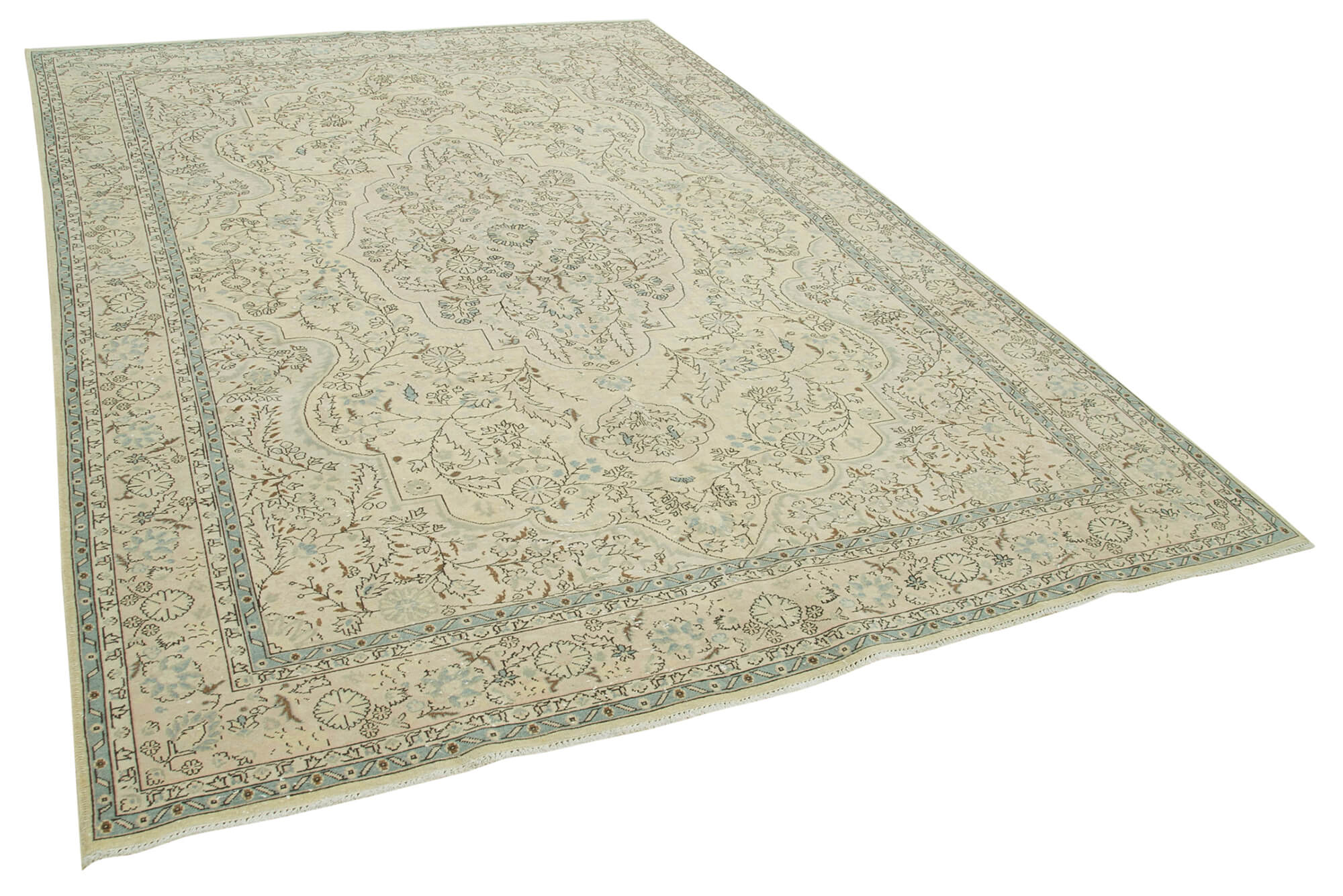 7 x 10 Beige Vintage Rug - 5021