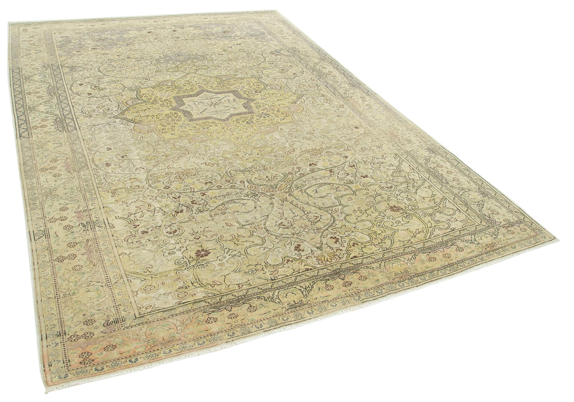 7 x 10 Beige Vintage Rug - 5024