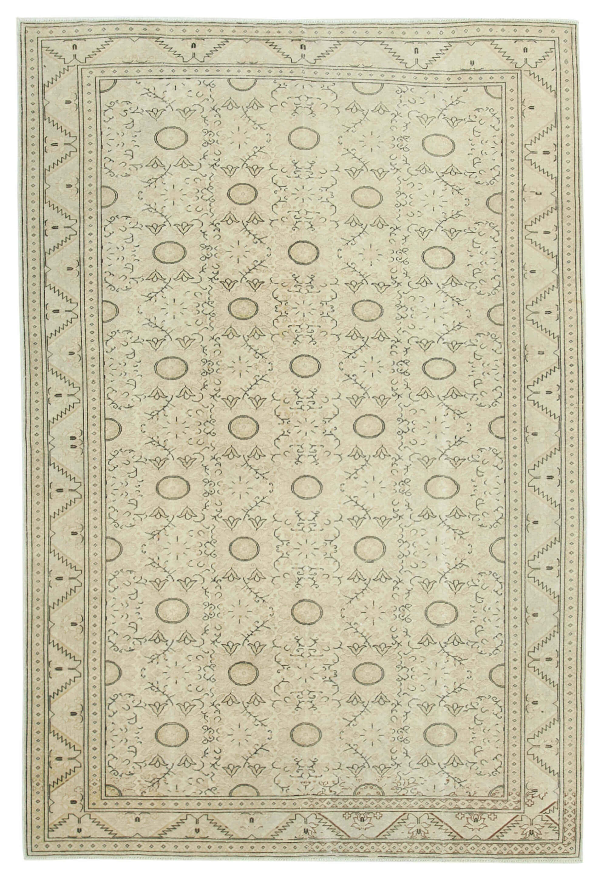 6 x 10 Beige Vintage Rug - 5025