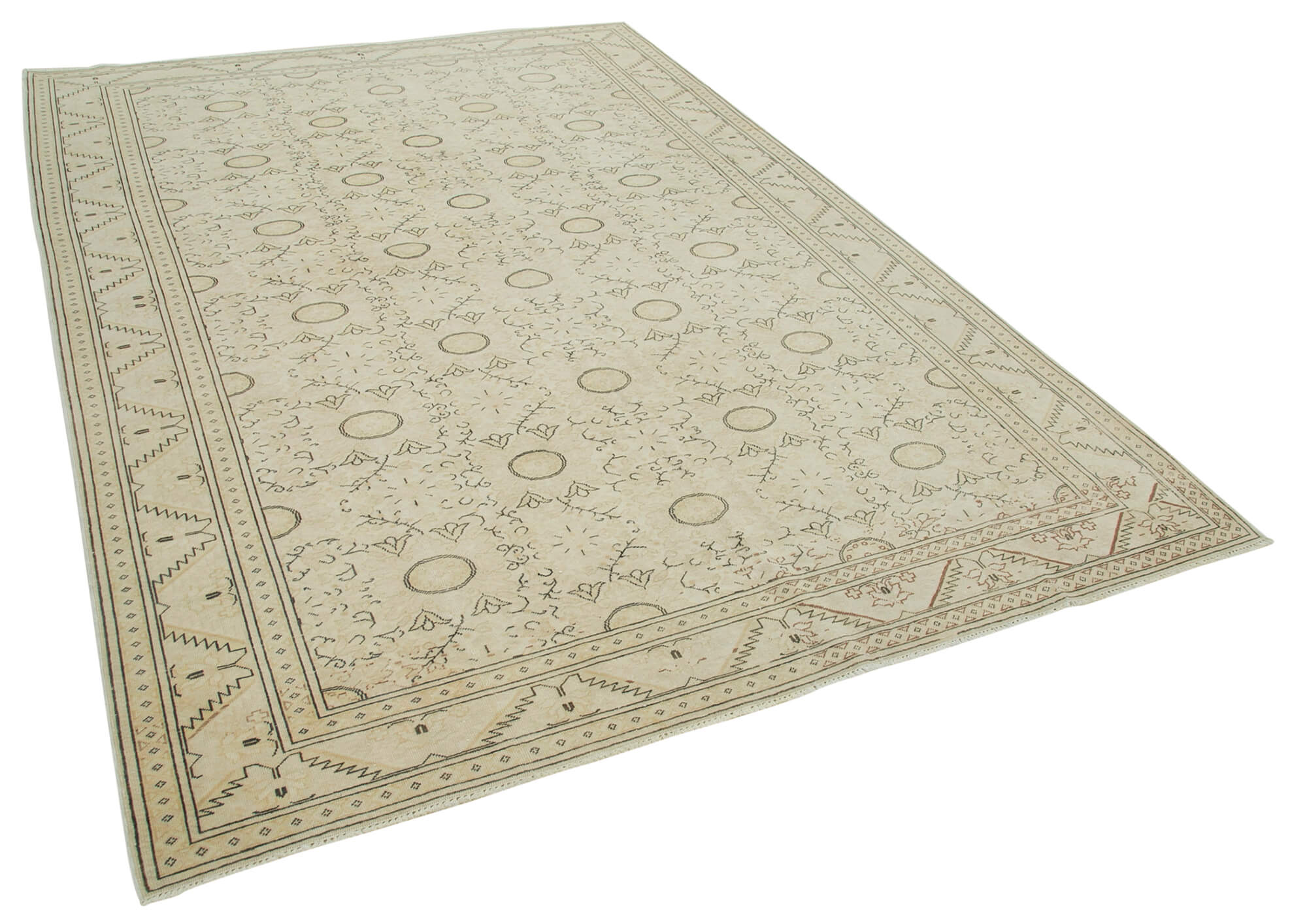 6 x 10 Beige Vintage Rug - 5025