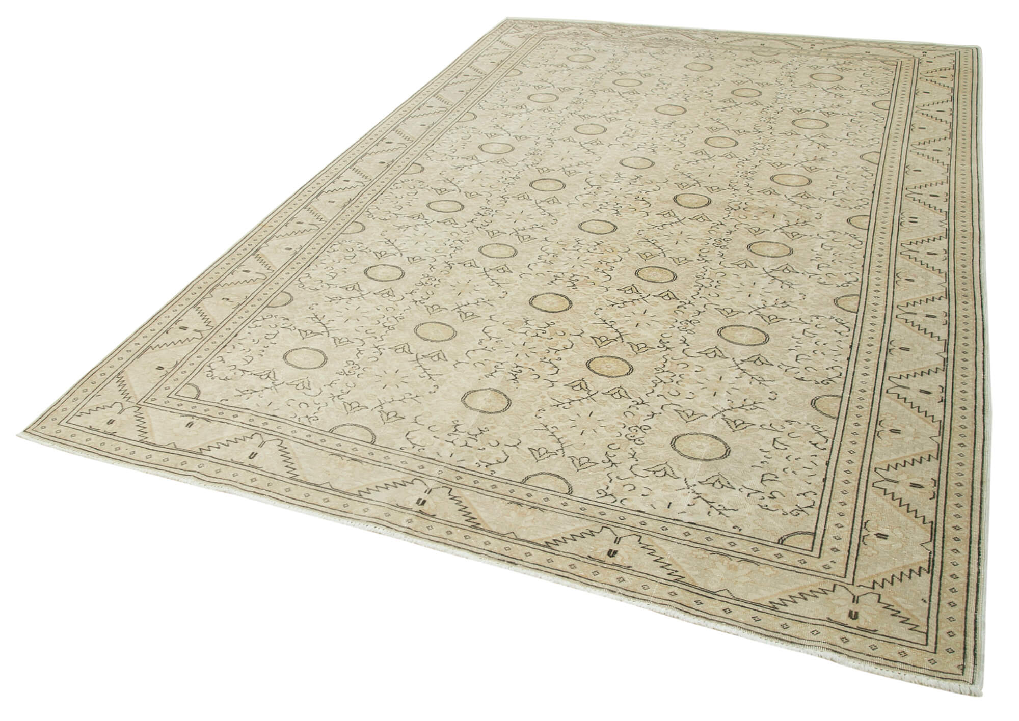 6 x 10 Beige Vintage Rug - 5025