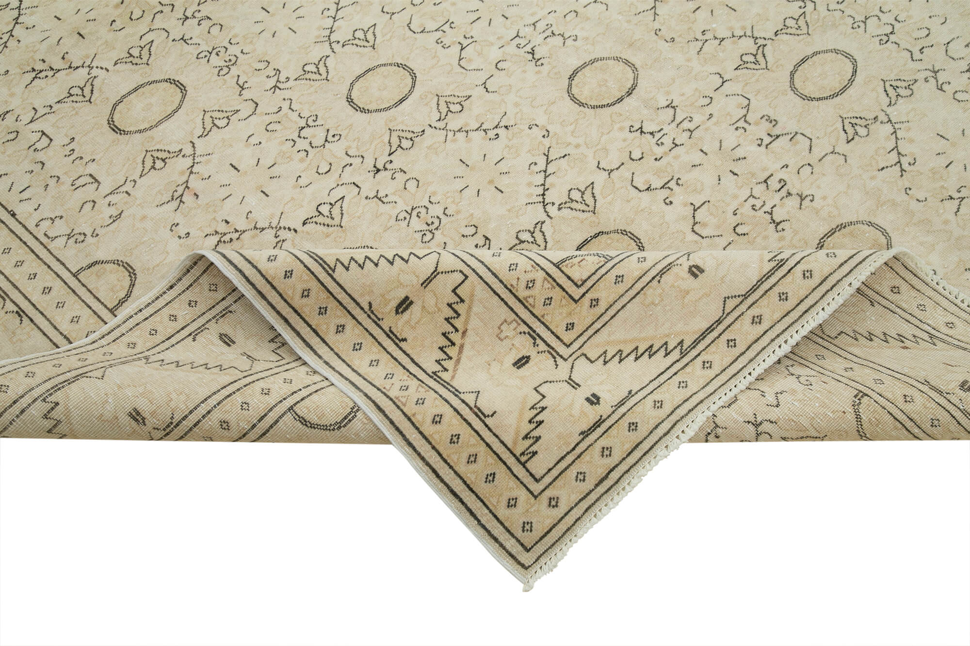 6 x 10 Beige Vintage Rug - 5025