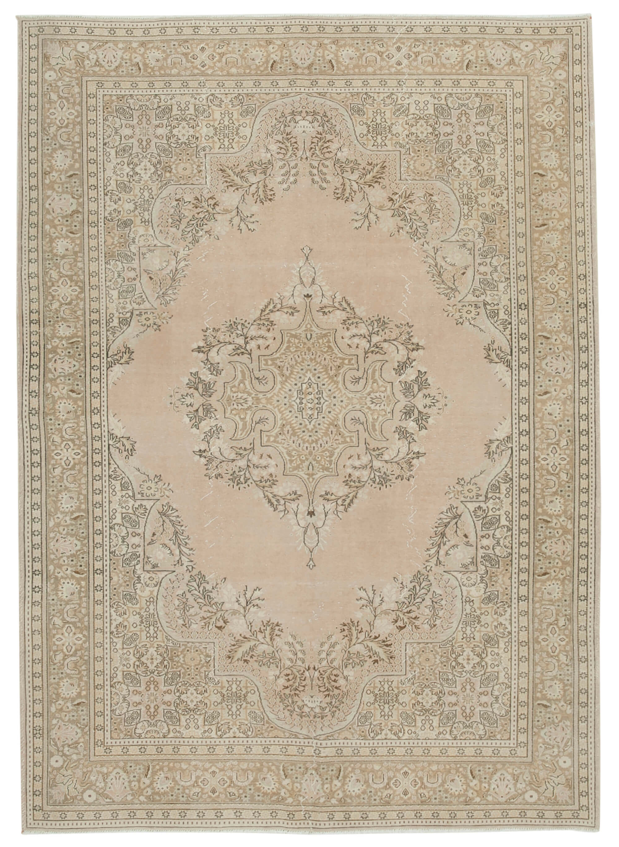 7 x 10 Beige Vintage Rug - 5026