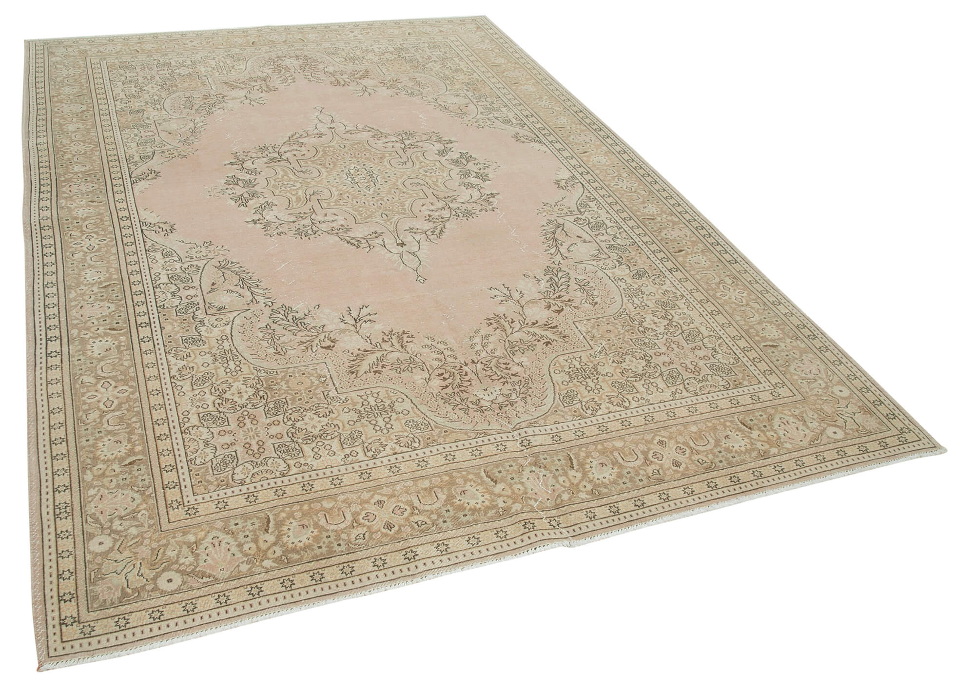 7 x 10 Beige Vintage Rug - 5026