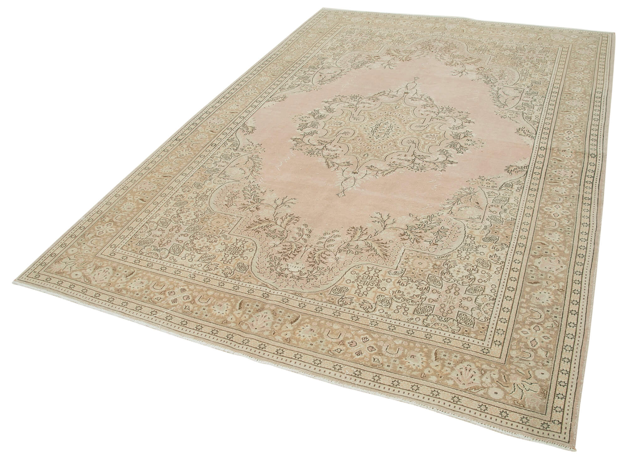 7 x 10 Beige Vintage Rug - 5026