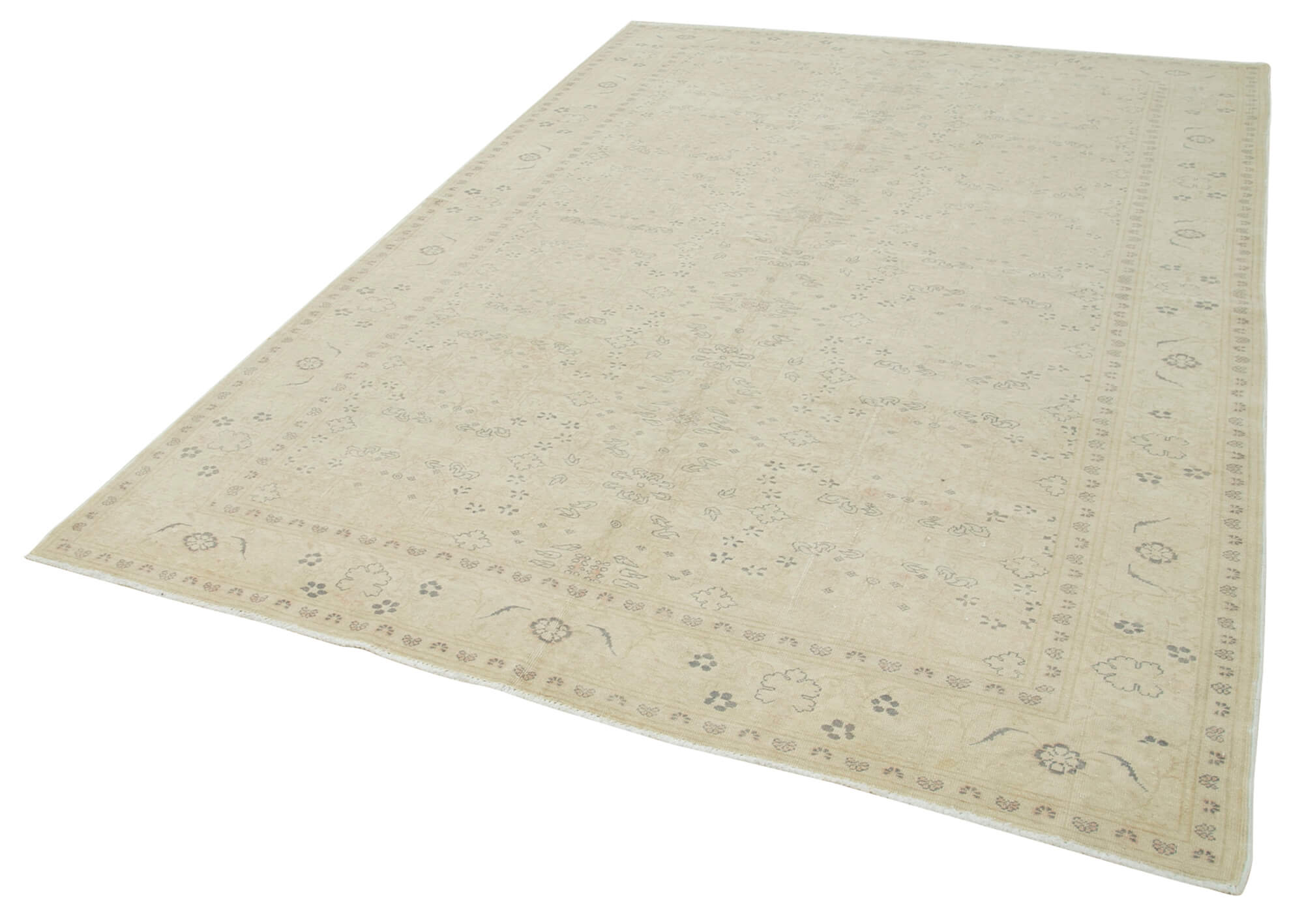 7 x 10 Beige Vintage Rug - 5027