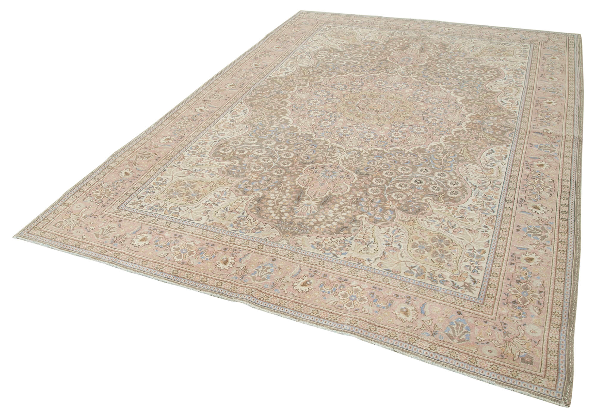 7 x 10 Beige Vintage Rug - 5029