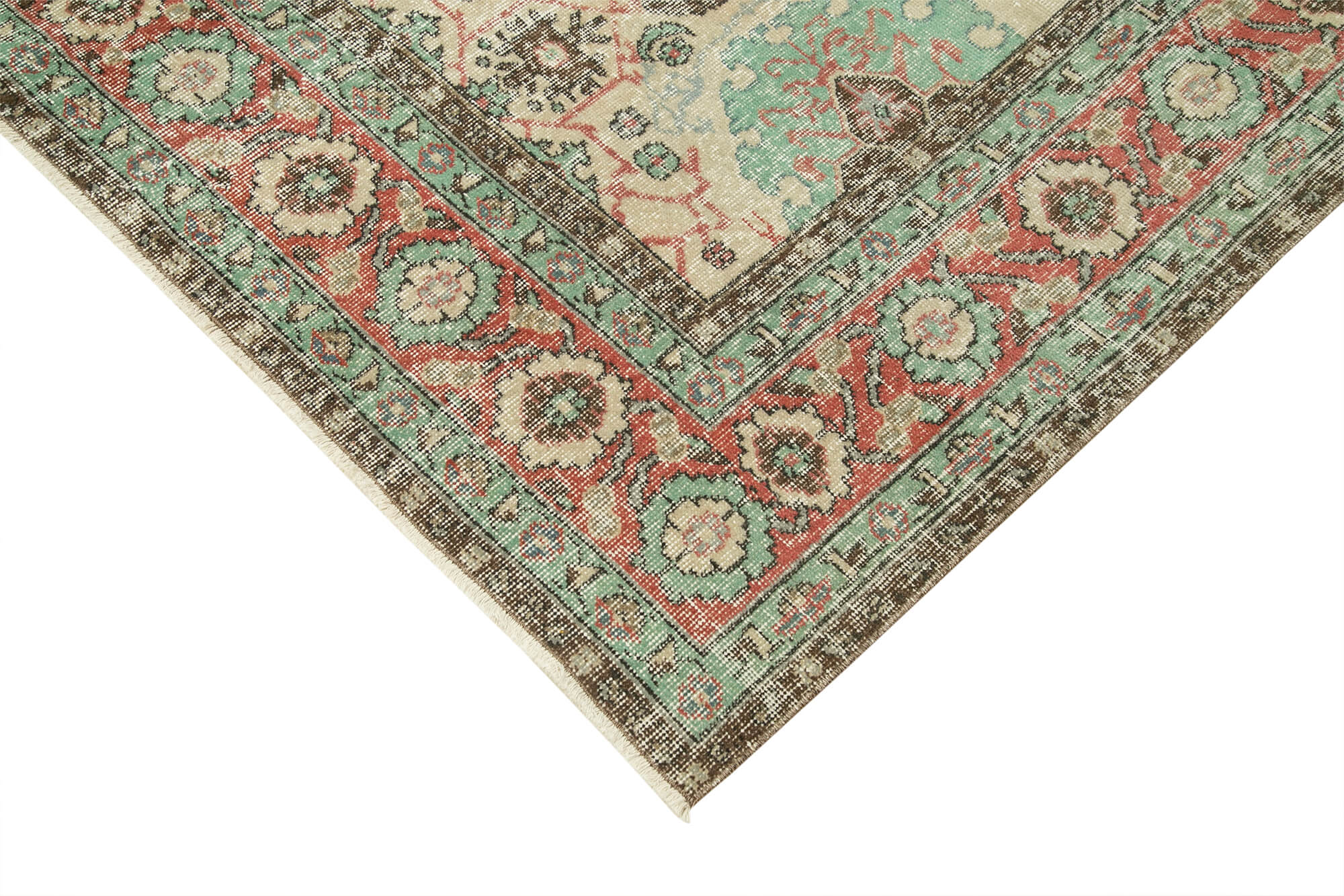 7 x 10 Beige Turkish Vintage Area Rug - 5030