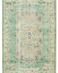 7 x 10 Beige Turkish Vintage Area Rug - 5031