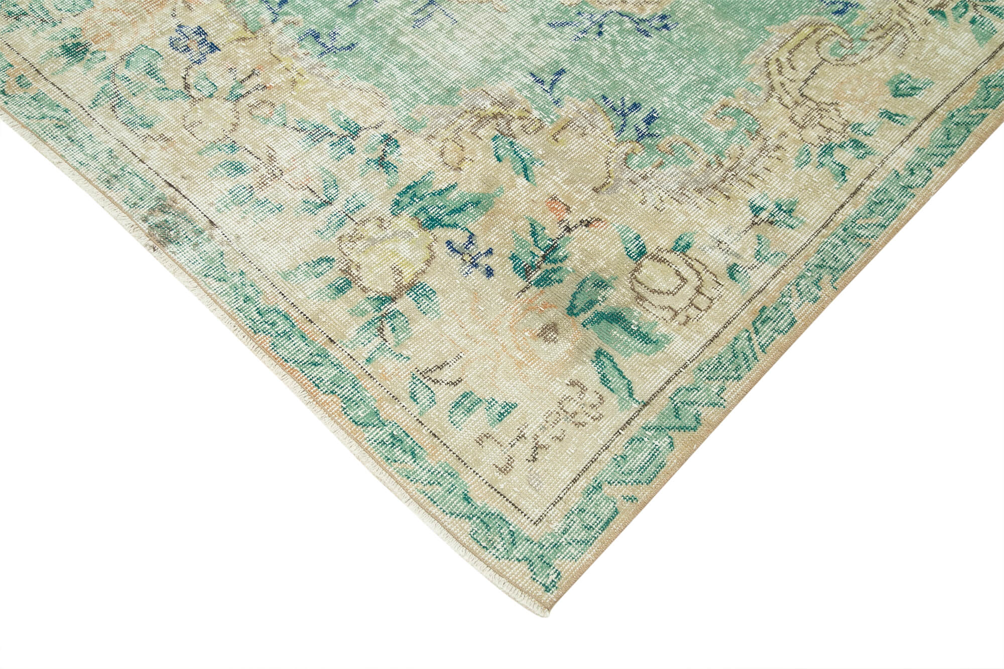 7 x 10 Beige Turkish Vintage Area Rug - 5031