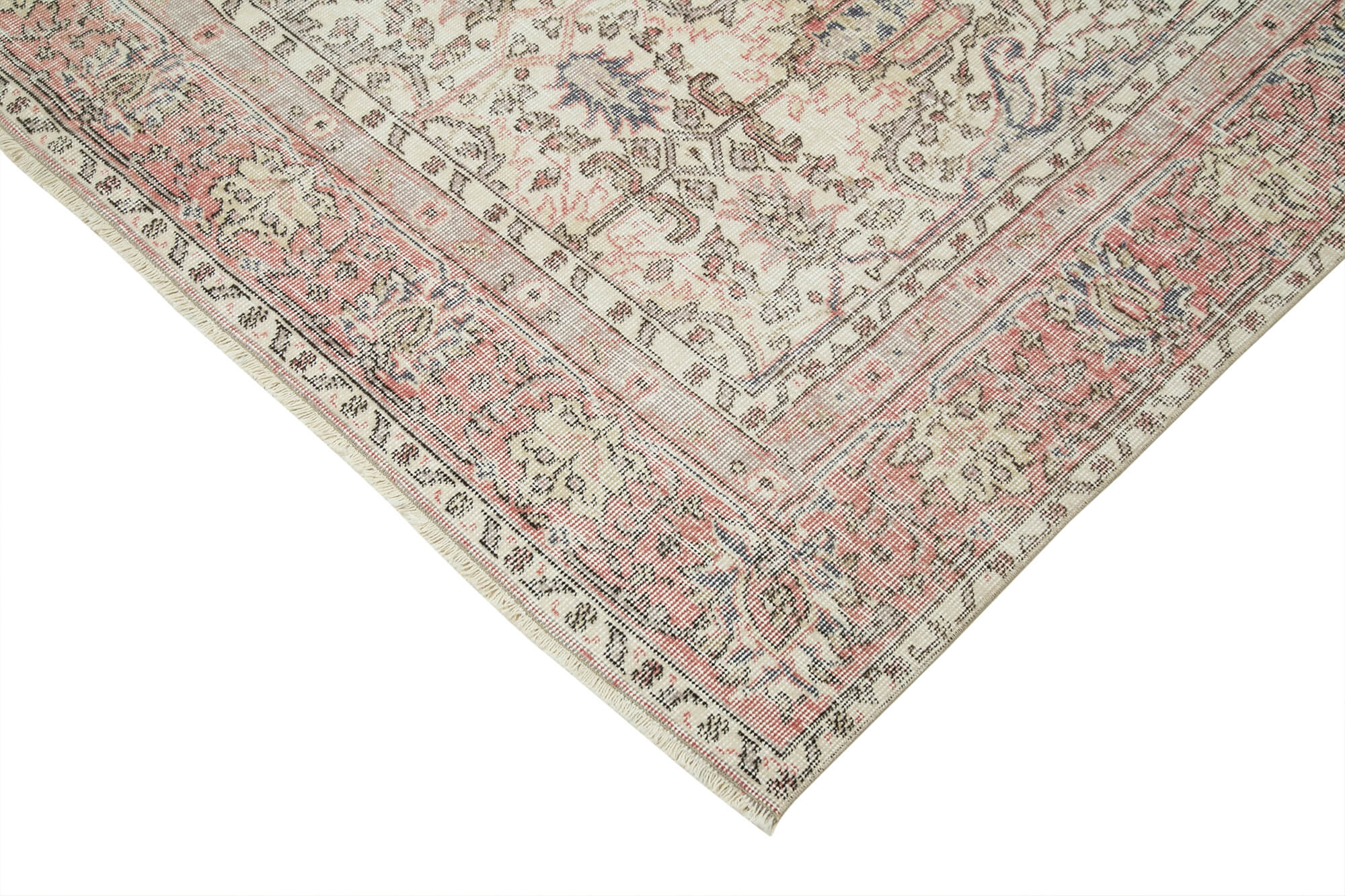 6 x 9 Beige Turkish Vintage Area Rug - 5033