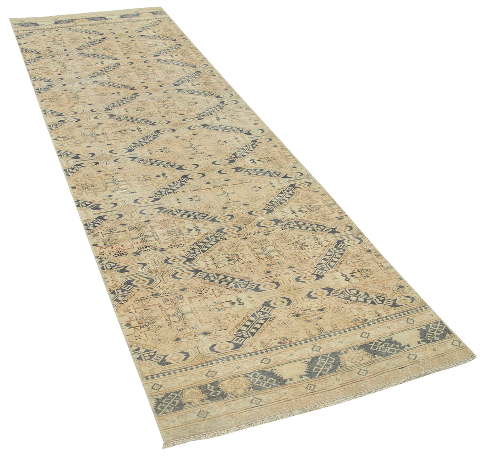 3 x 9 Beige Vintage Rug - 5038