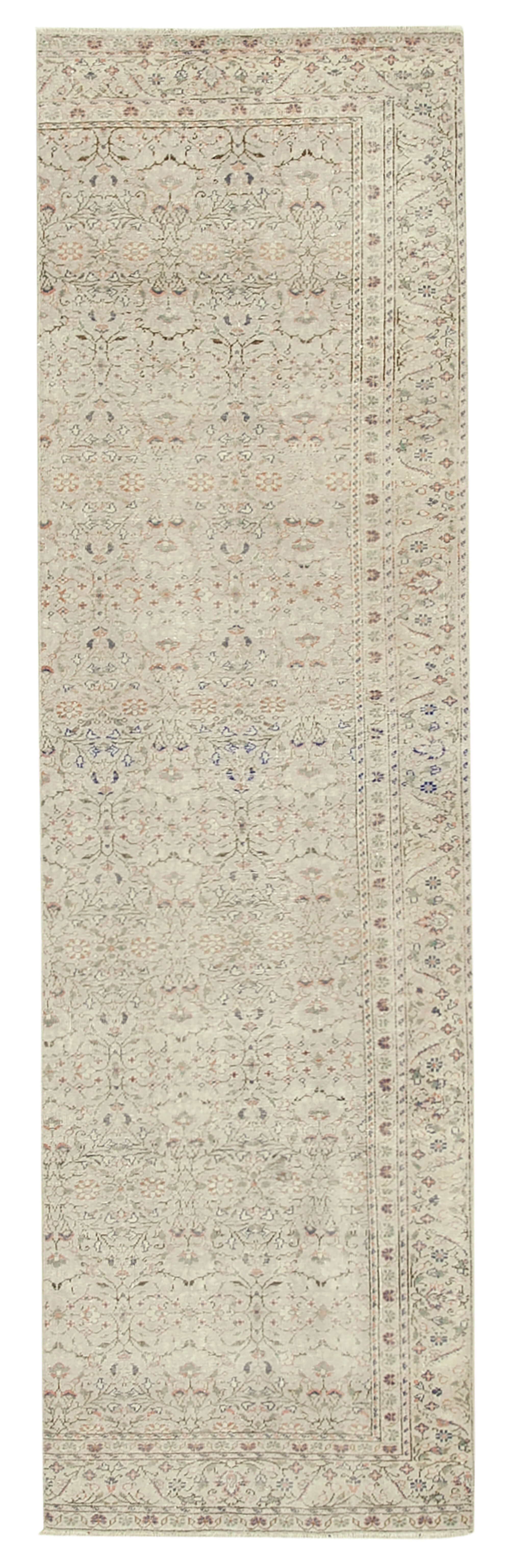 3 x 9 Beige Vintage Rug - 5043