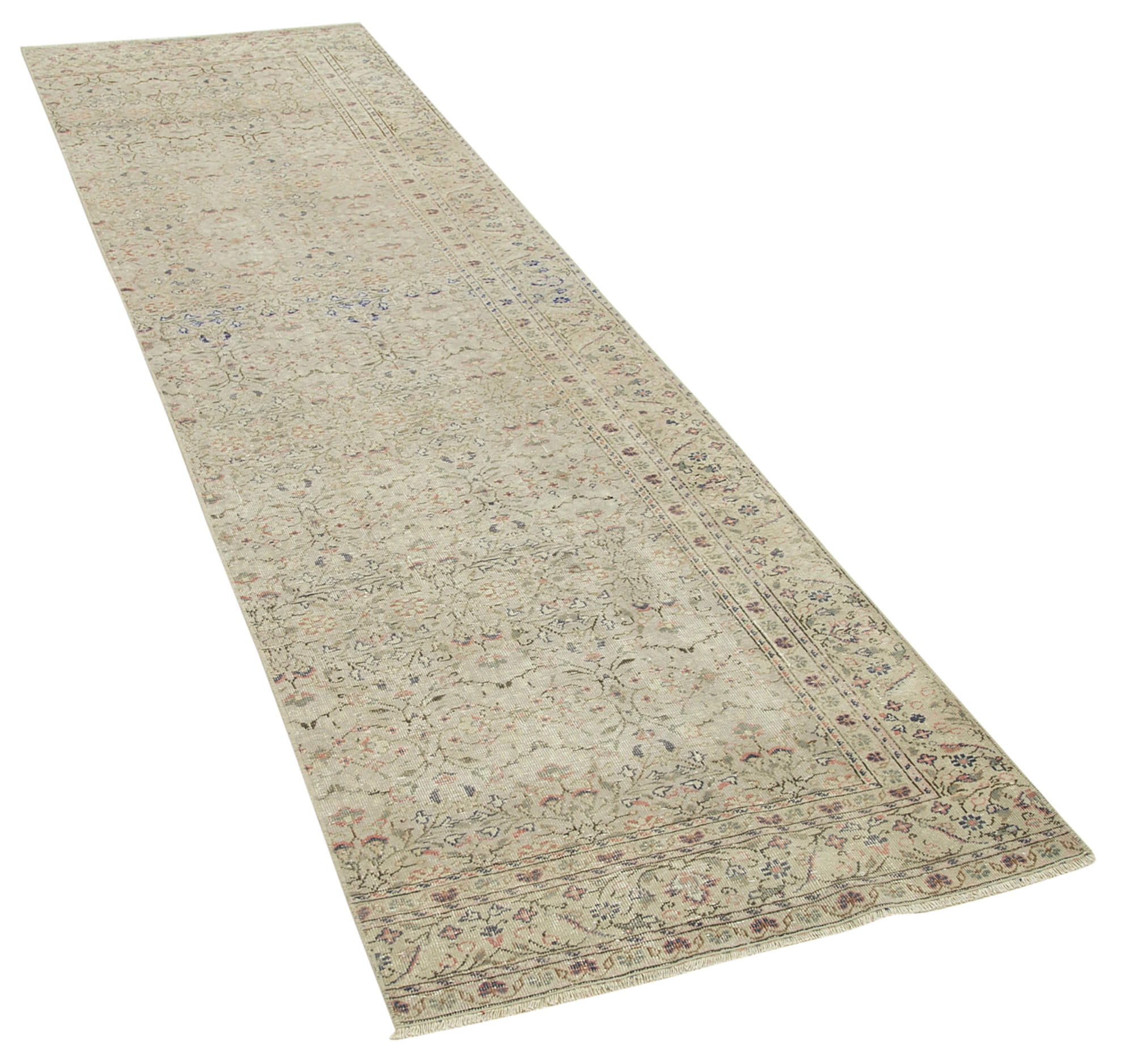 3 x 9 Beige Vintage Rug - 5043