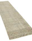 3 x 9 Beige Vintage Rug - 5043