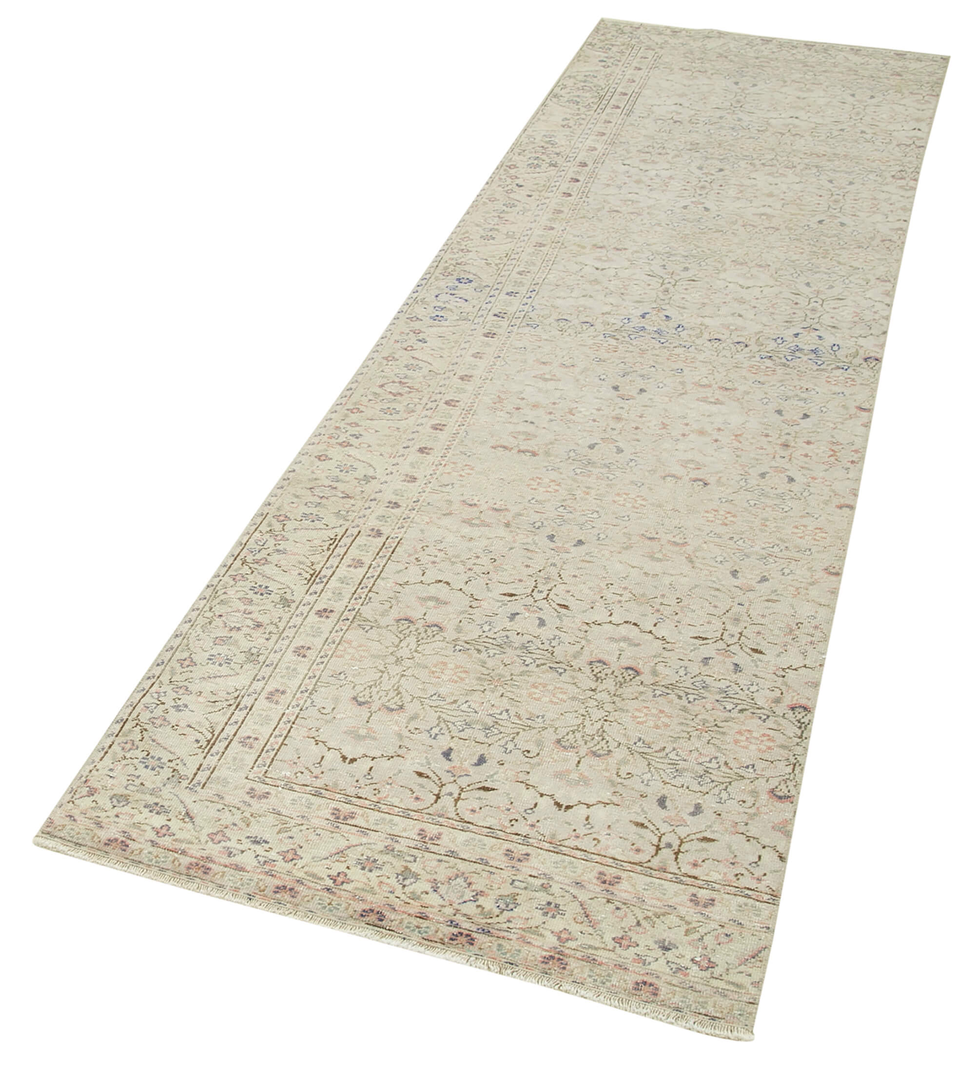 3 x 9 Beige Vintage Rug - 5043