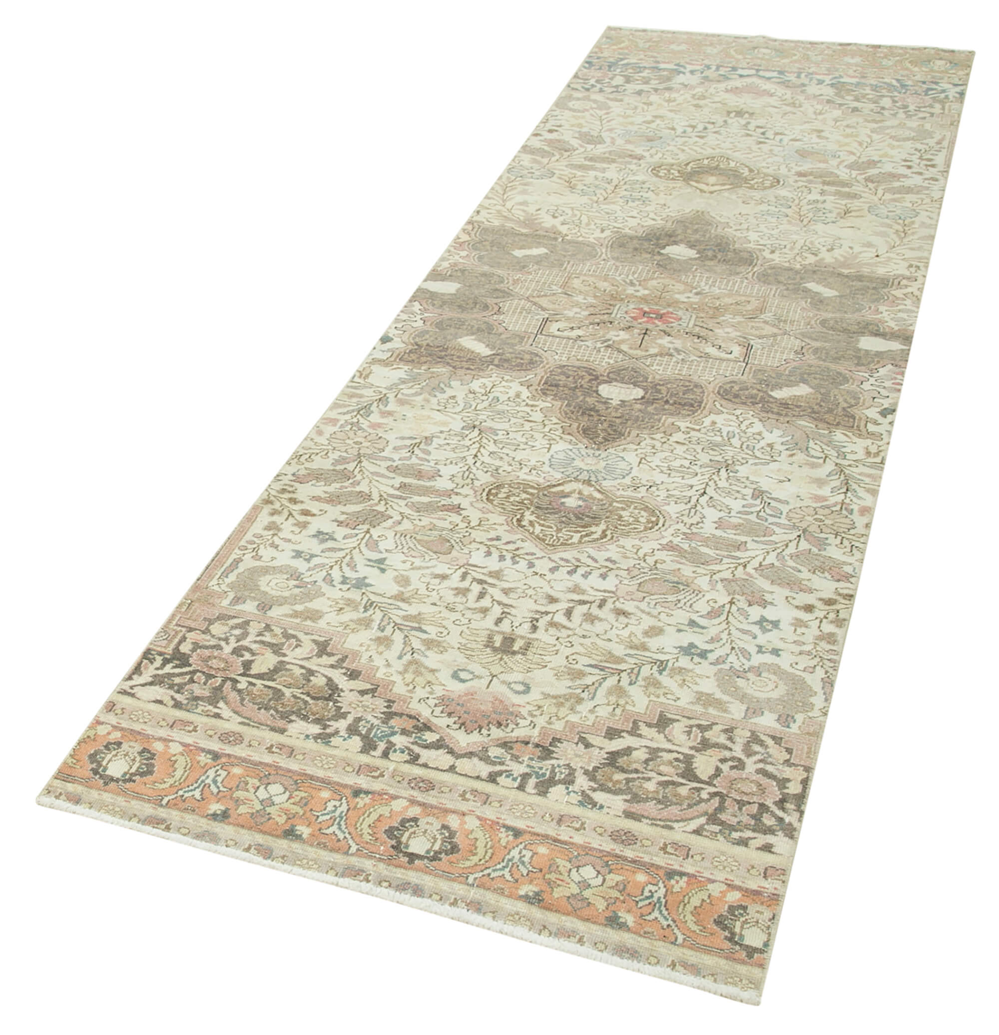 3 x 9 Beige Vintage Rug - 5046