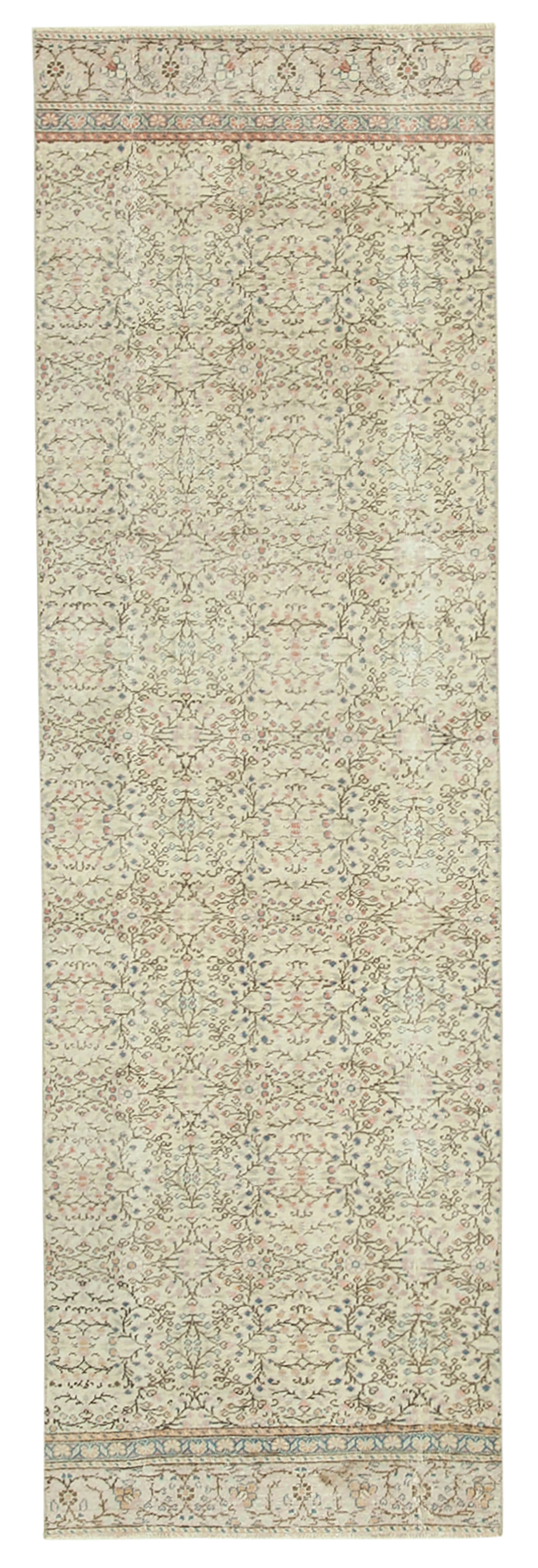 3 x 9 Beige Vintage Rug - 5047