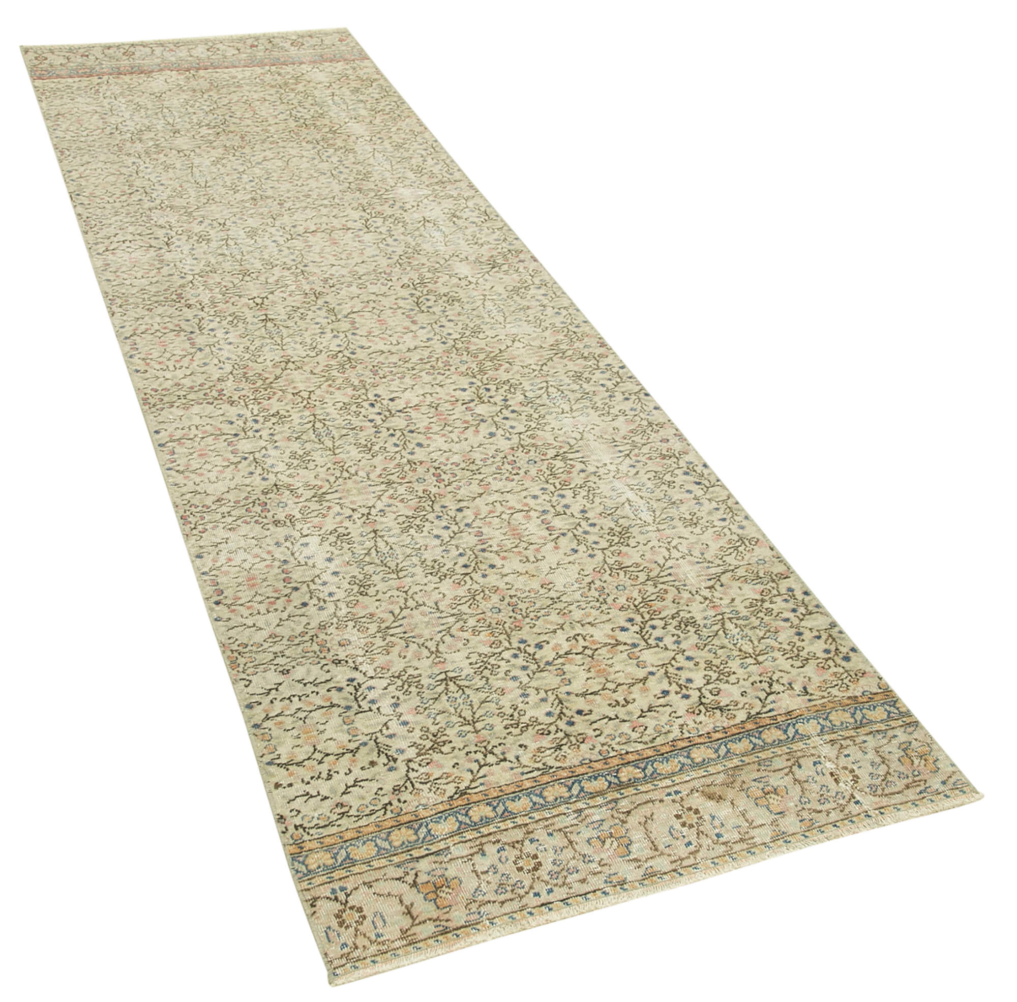 3 x 9 Beige Vintage Rug - 5047