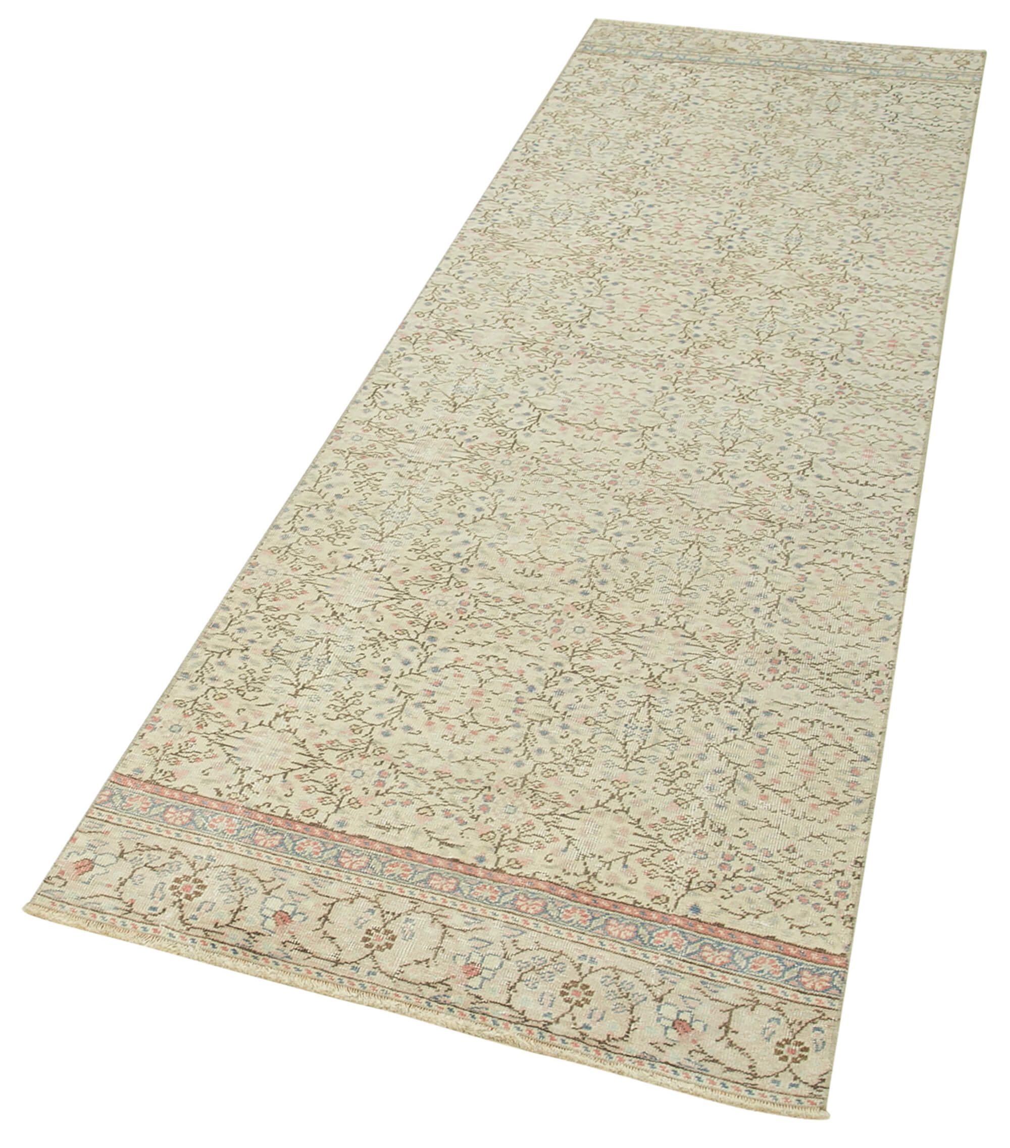 3 x 9 Beige Vintage Rug - 5047