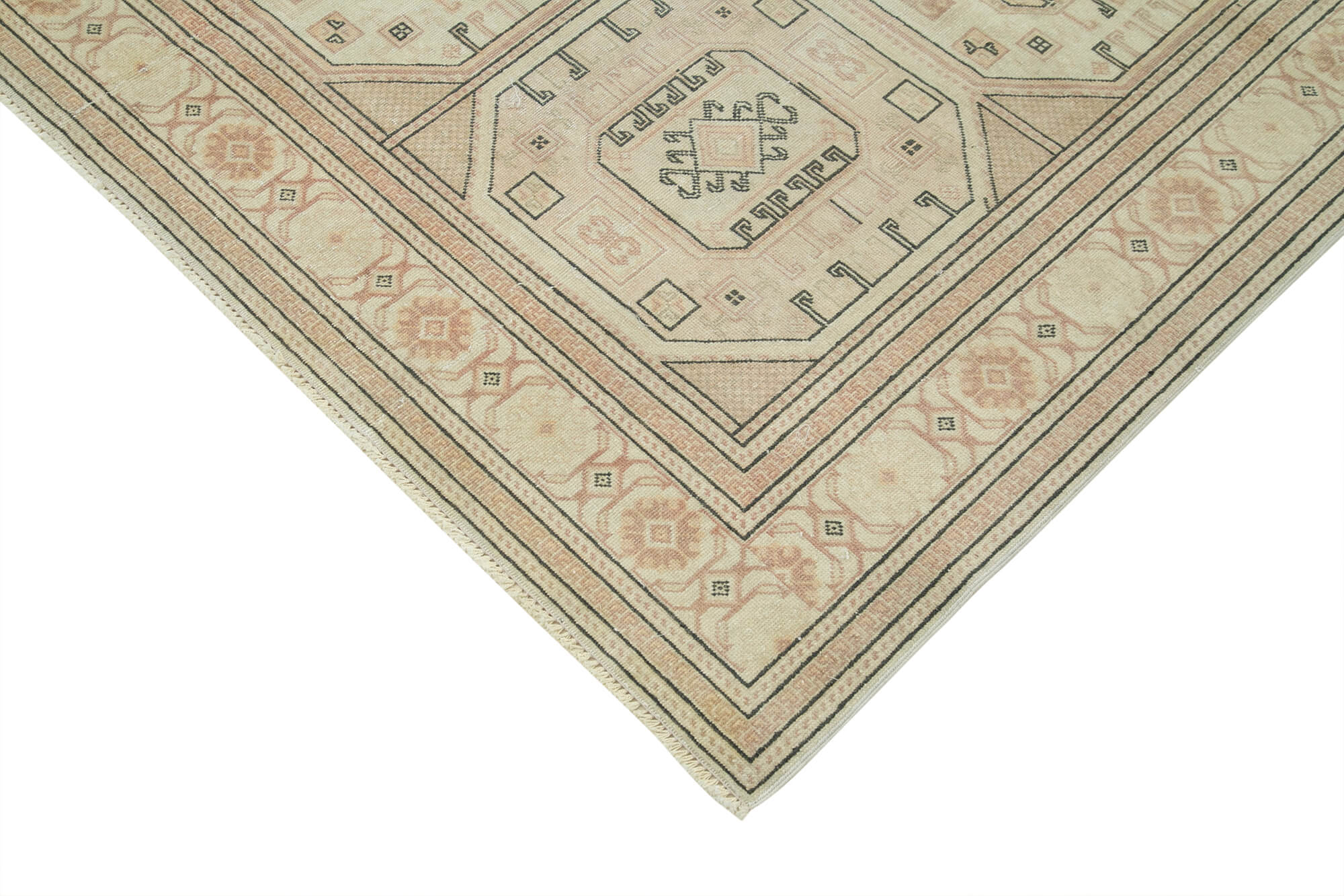 7 x 10 Beige Vintage Rug - 5054