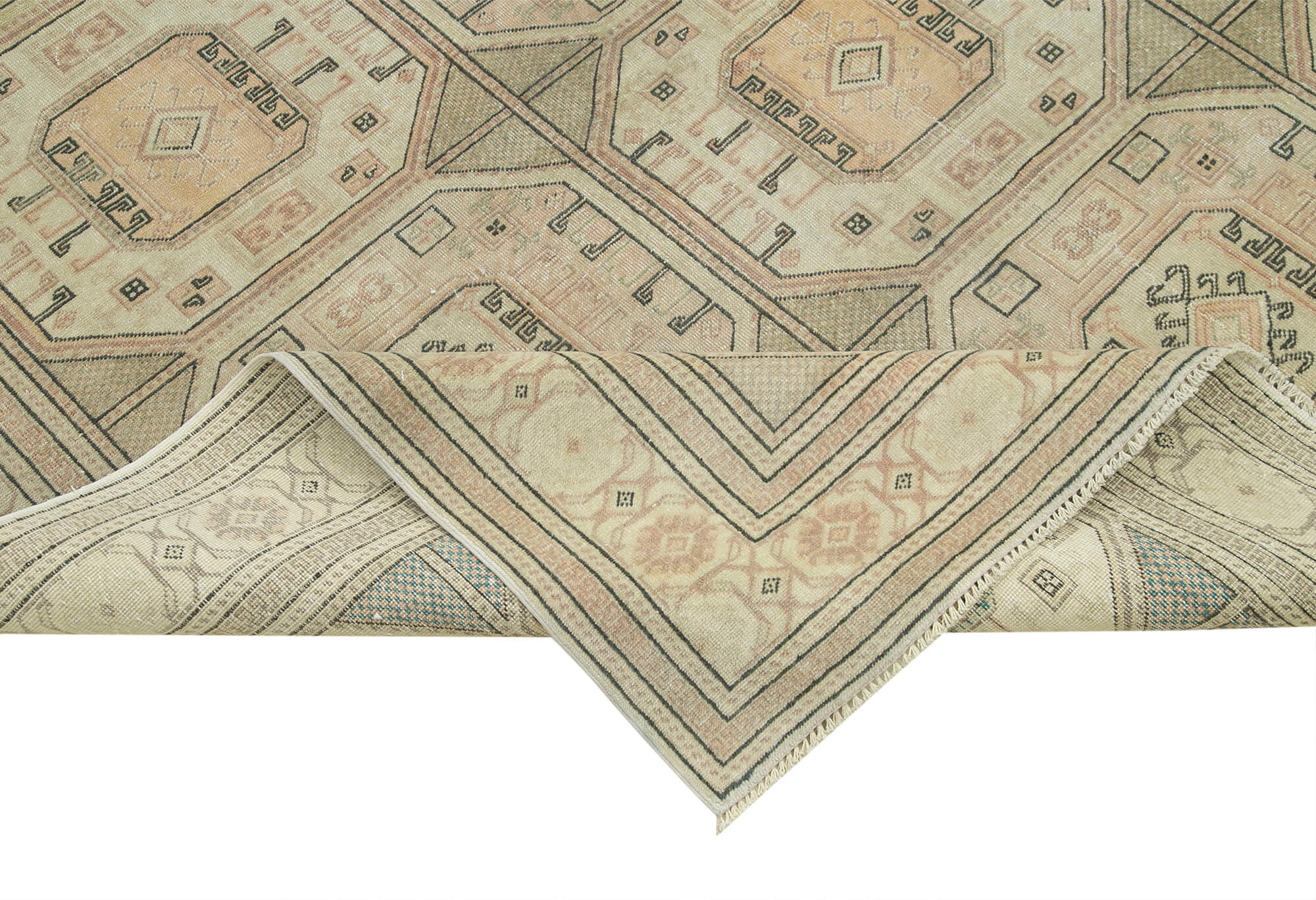 7 x 10 Beige Vintage Rug - 5054