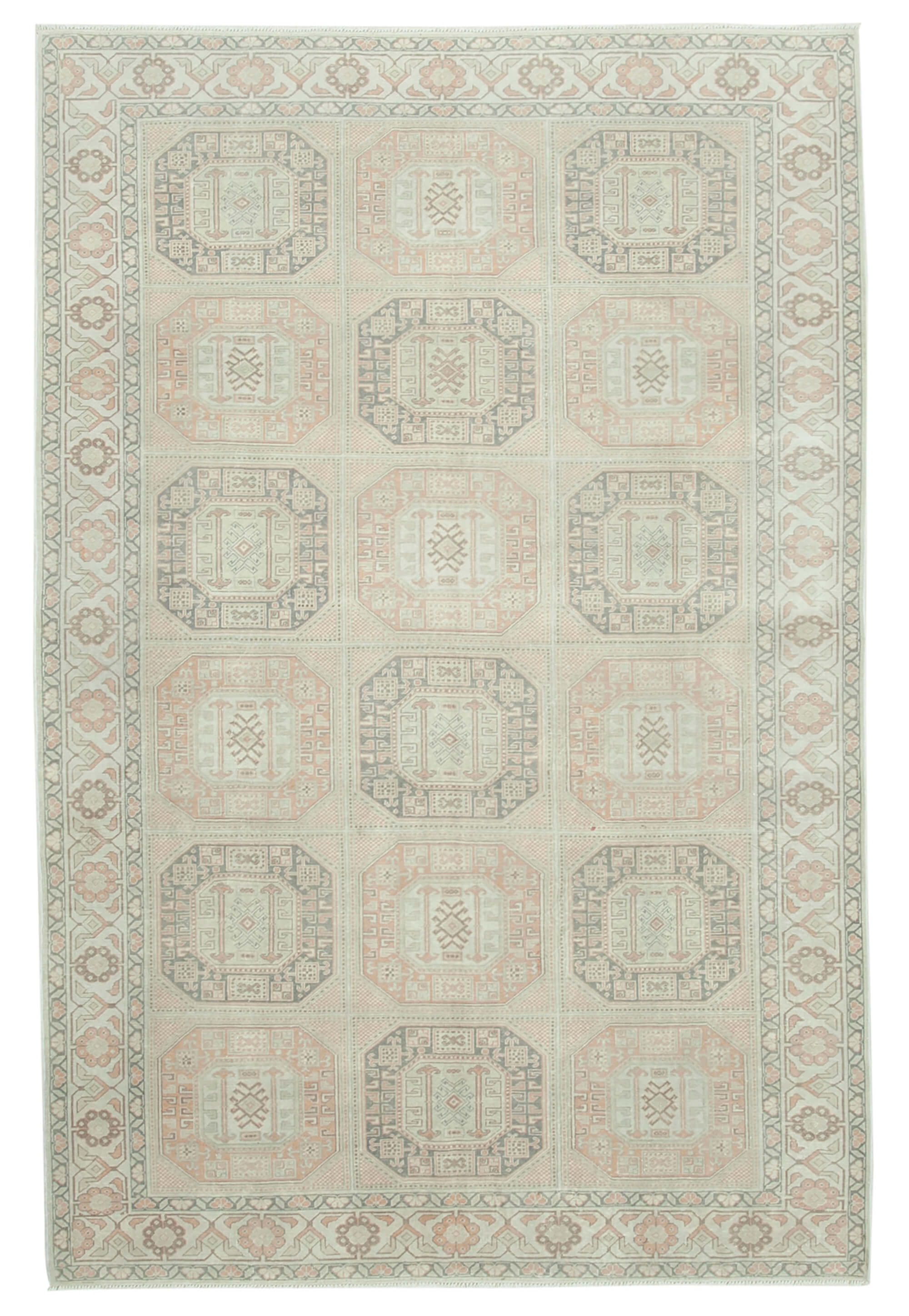 6 x 10 Beige Vintage Rug - 5056