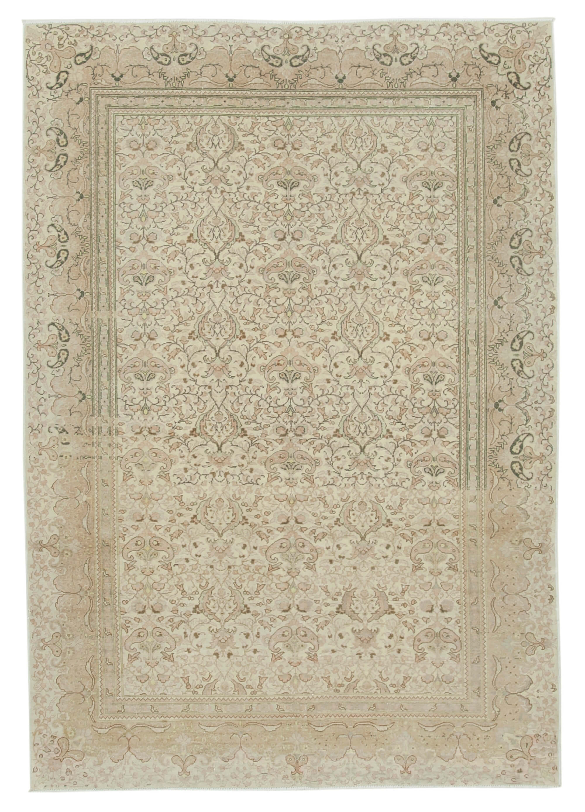 7 x 10 Beige Vintage Rug - 5057