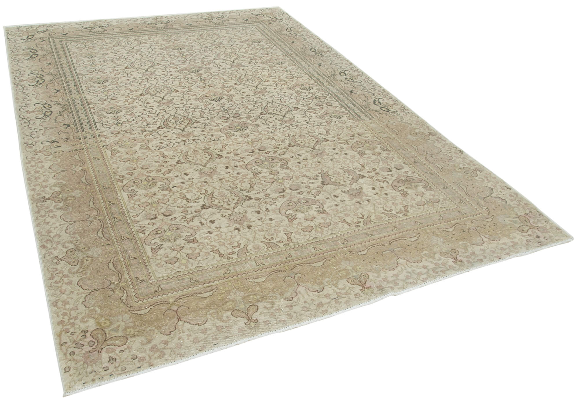 7 x 10 Beige Vintage Rug - 5057