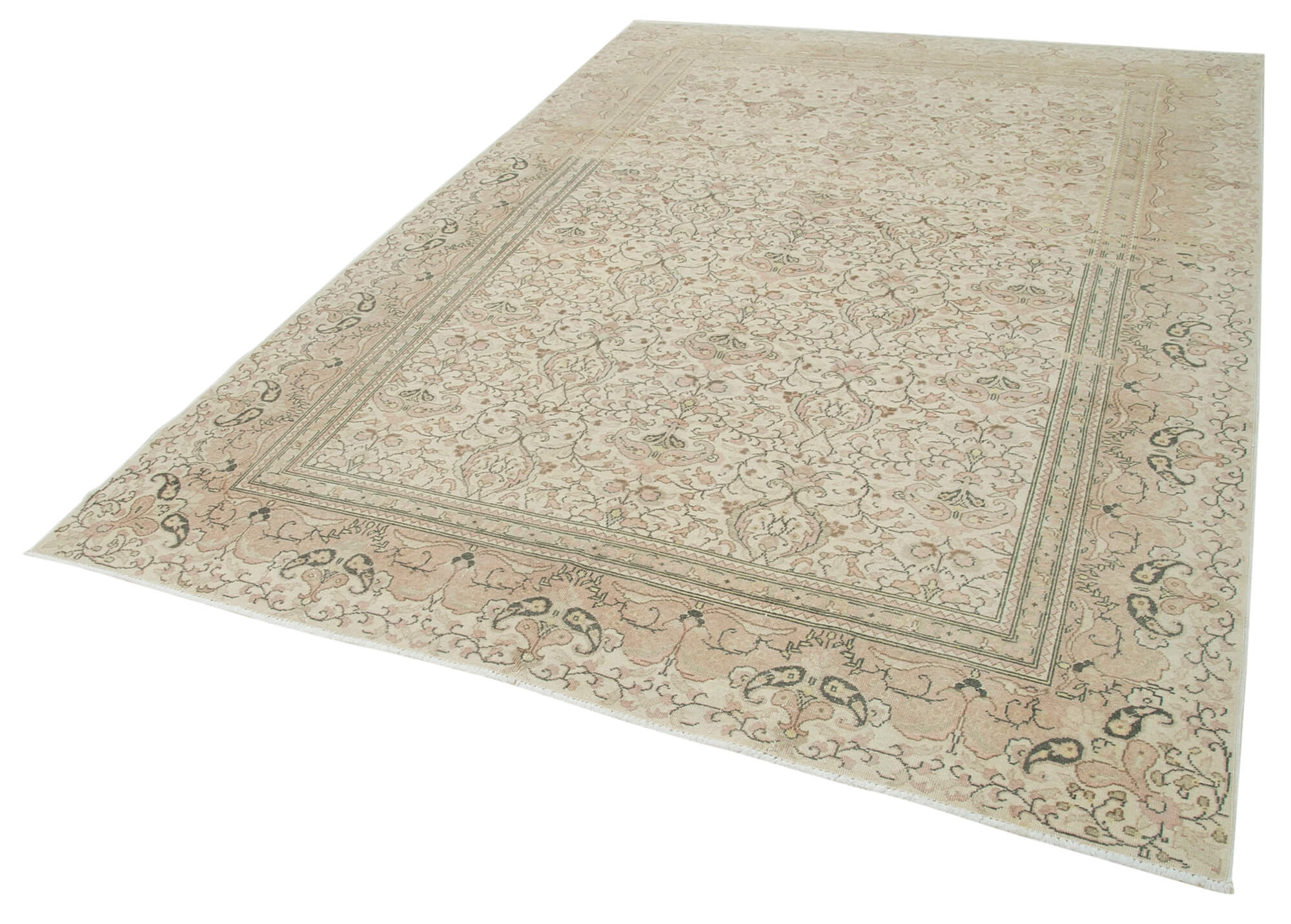 7 x 10 Beige Vintage Rug - 5057