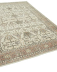 7 x 10 Beige Turkish Vintage Area Rug - 5058