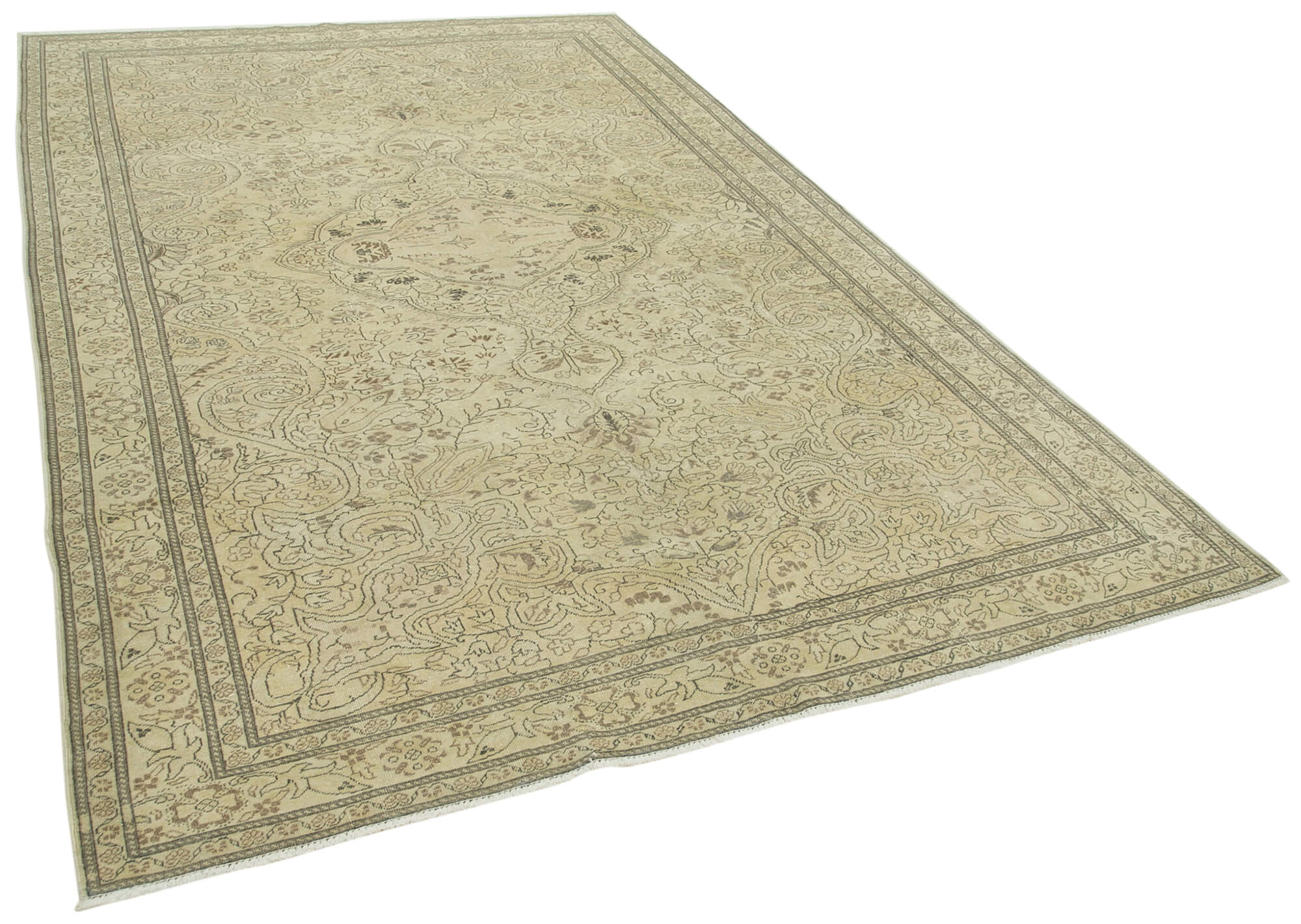 6 x 10 Beige Vintage Rug - 5060