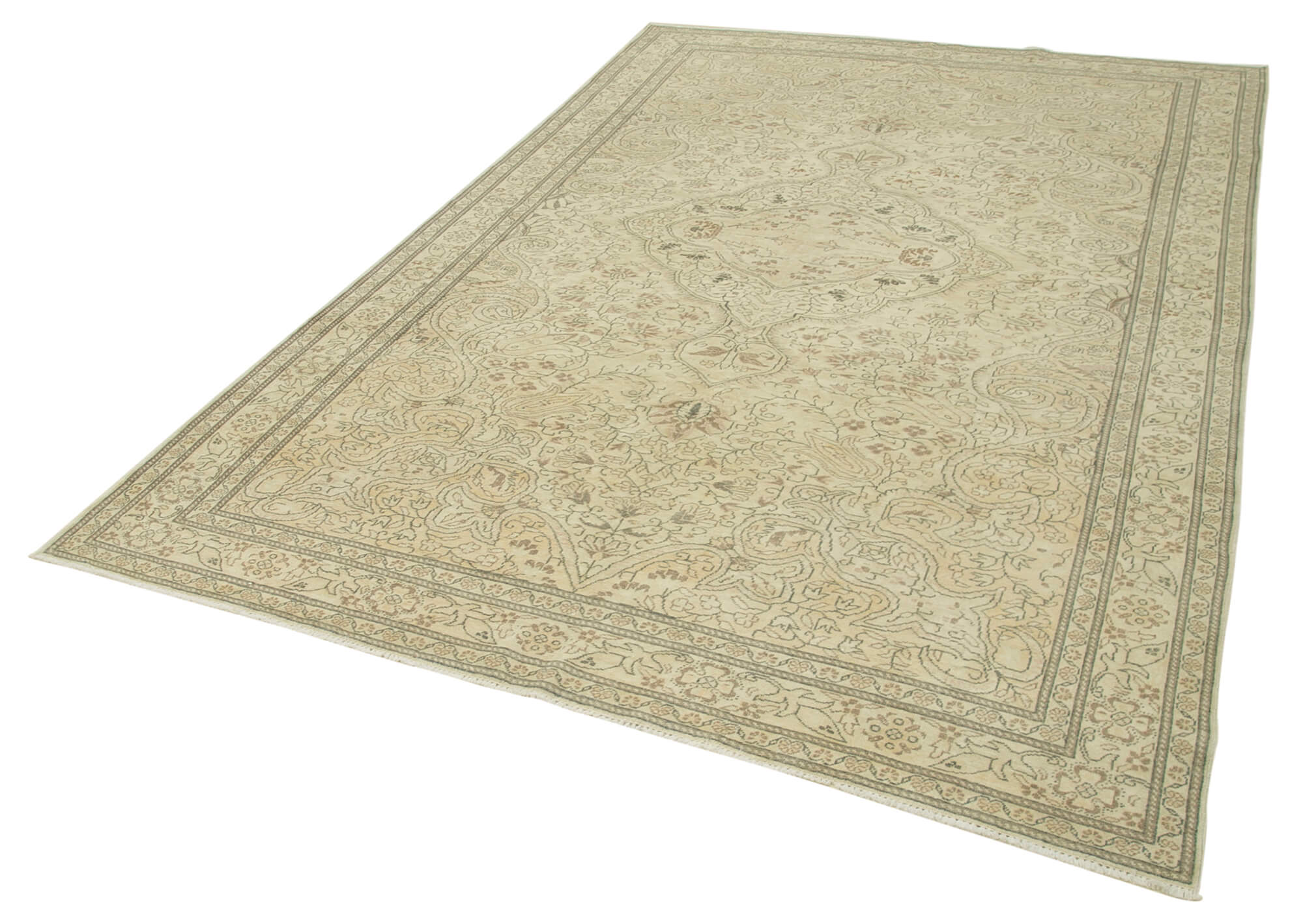 6 x 10 Beige Vintage Rug - 5060